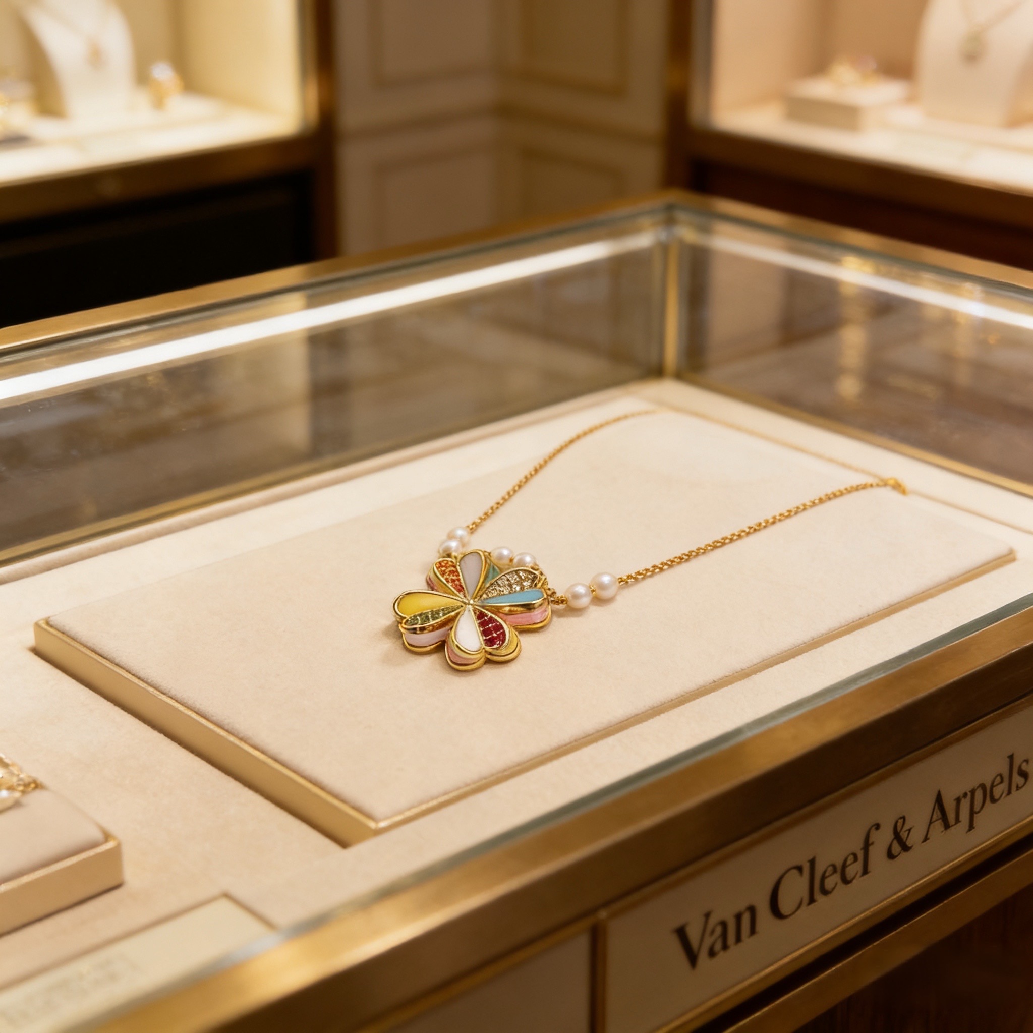 精工原版〕VCA四叶草🍀梵克雅🍛项链，经典之作 官网同款 时尚潮流 采用多层次金属雕刻设计 使花瓣更立体