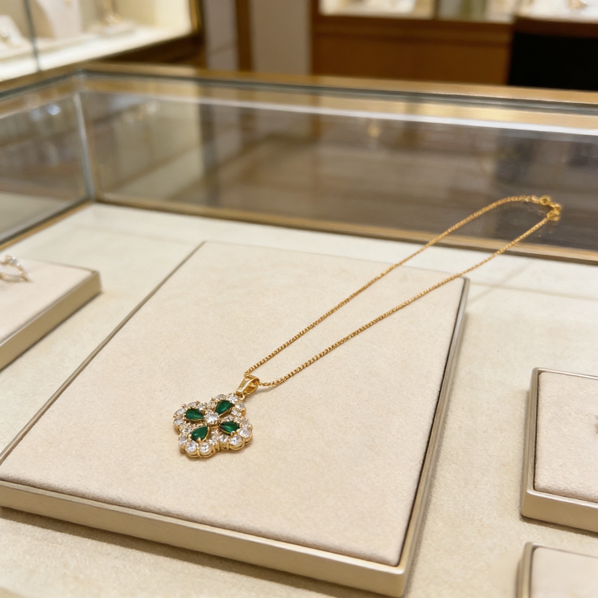 〔精工原版〕VCA四叶草🍀梵克雅🍛项链，经典之作 官网同款 时尚潮流 采用多层次金属雕刻设计 使花瓣更立