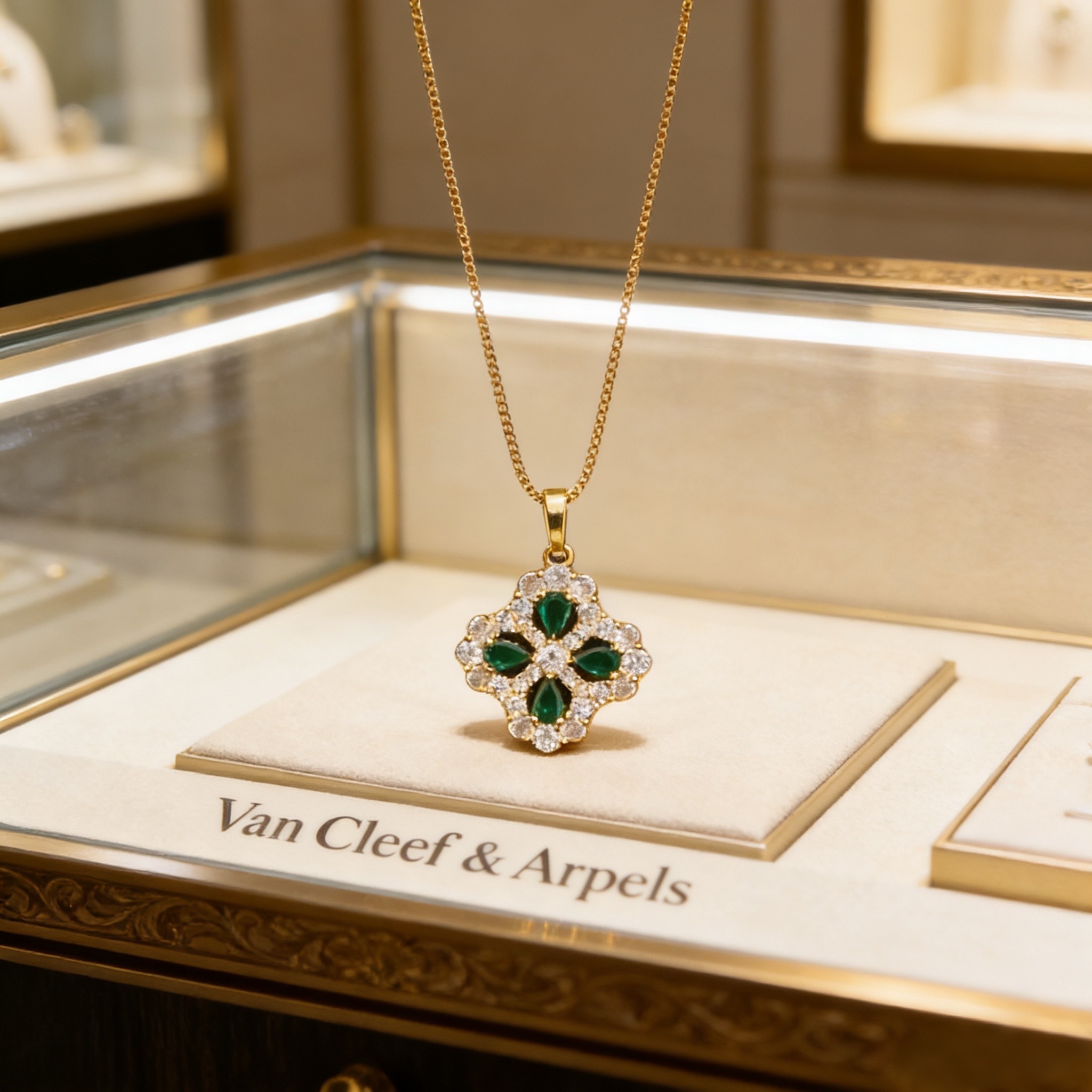 〔精工原版〕VCA四叶草🍀梵克雅🍛项链，经典之作 官网同款 时尚潮流 采用多层次金属雕刻设计 使花瓣更立