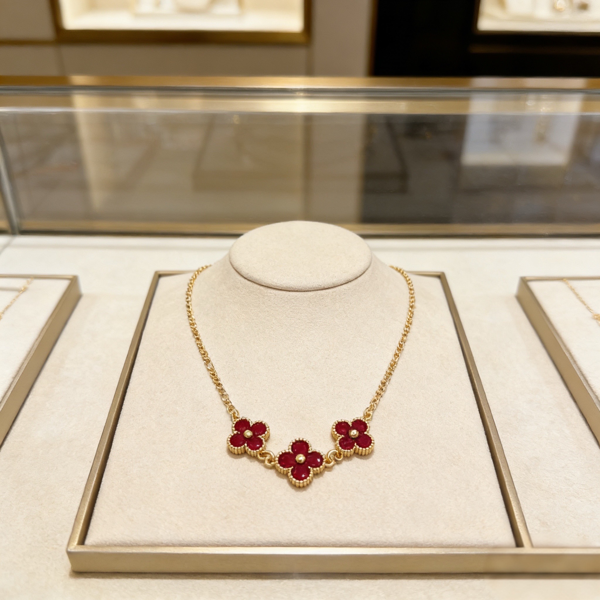 精工原版〕VCA四叶草🍀梵克雅🍛项链，经典之作 官网同款 时尚潮流 采用多层次金属雕刻设计 使花瓣更立体