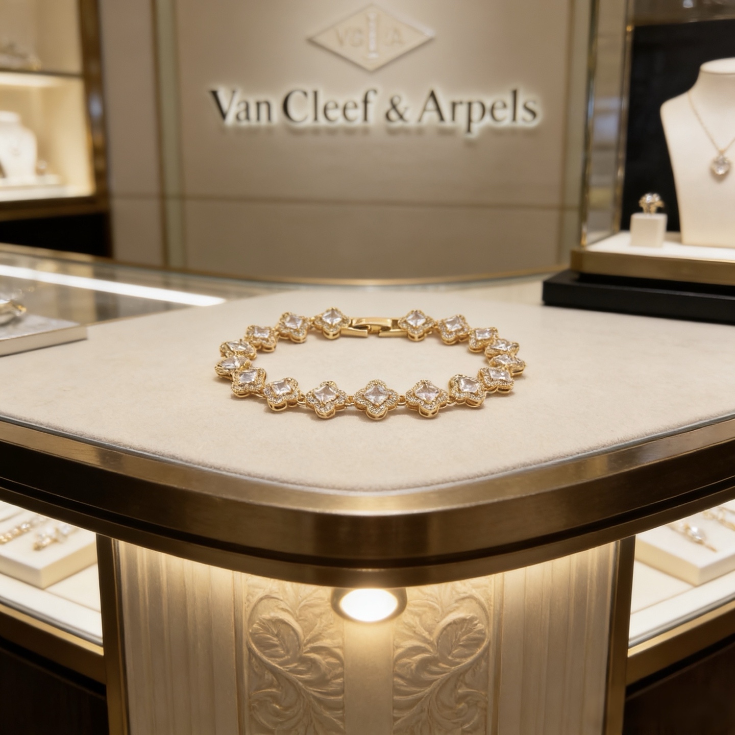 〔精工原版〕圣诞🎄爆款 VCA四叶草🍀梵克雅宝手链 V金等级 经典之作 官网同款 时尚潮流 采用多层次金