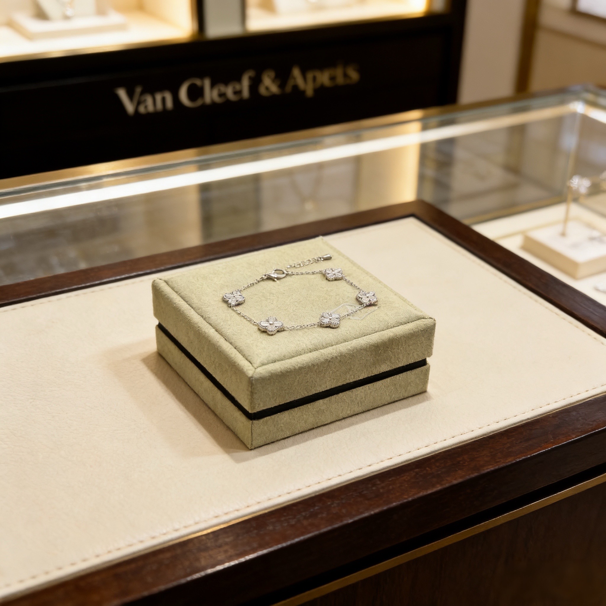 〔精工原版〕爆款 VCA四叶草🍀梵克雅宝手链 V金等级 经典之作 官网同款 时尚潮流 采用多层次金属雕刻