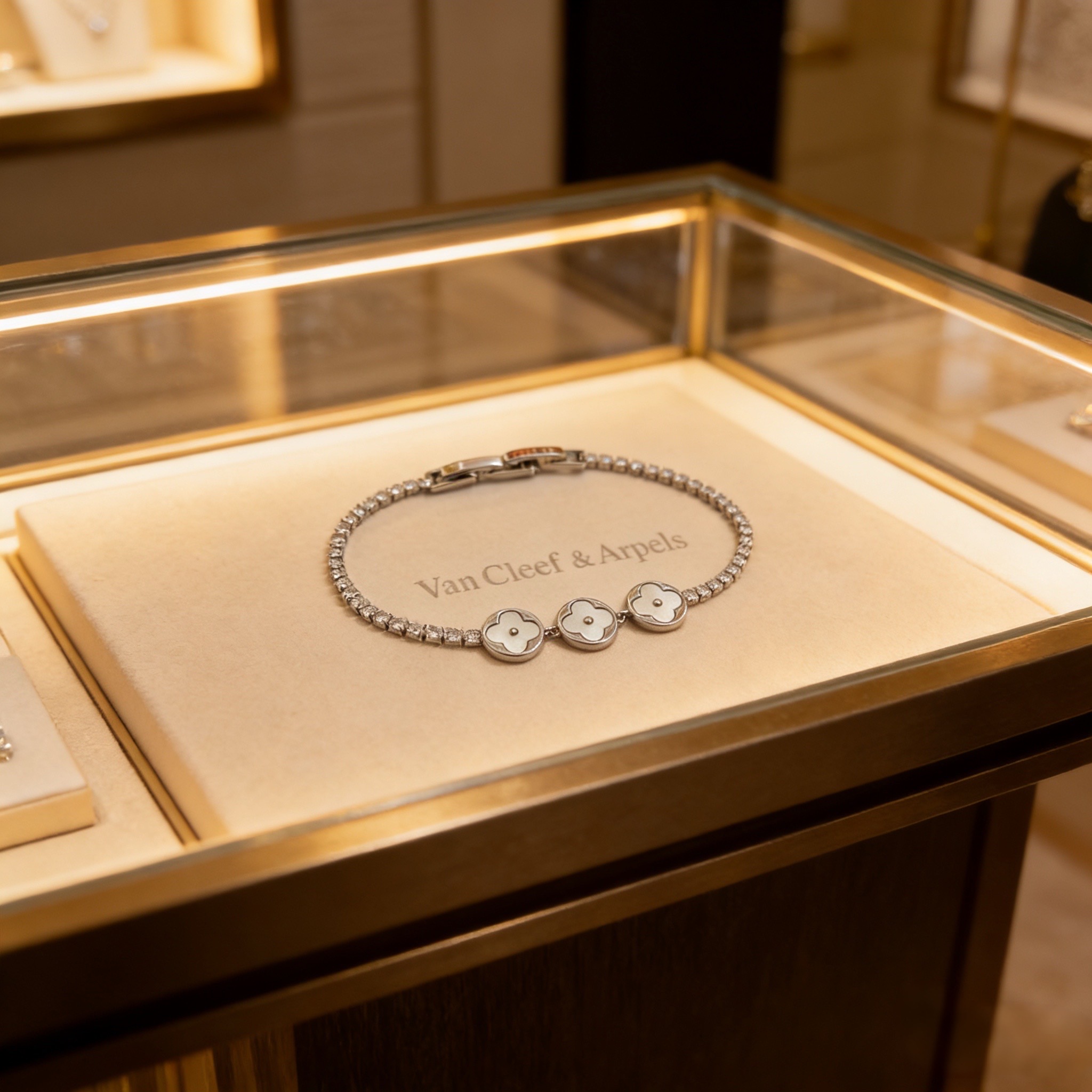 〔精工原版〕圣诞🎄爆款 VCA四叶草🍀梵克雅宝手链 V金等级 经典之作 官网同款 时尚潮流 采用多层次金