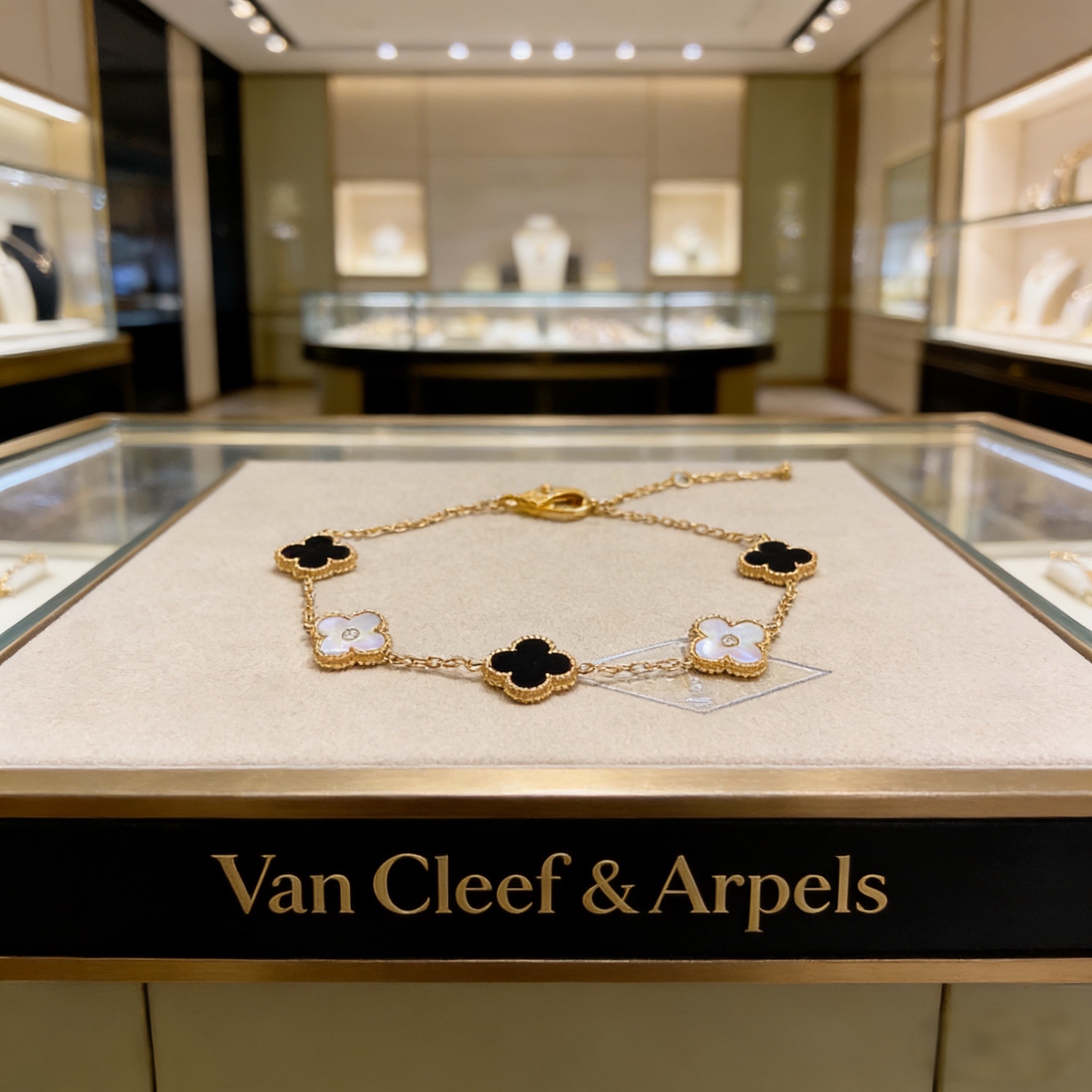 〔精工原版〕爆款 VCA四叶草🍀梵克雅宝手链 V金等级 经典之作 官网同款 时尚潮流 采用多层次金属雕刻