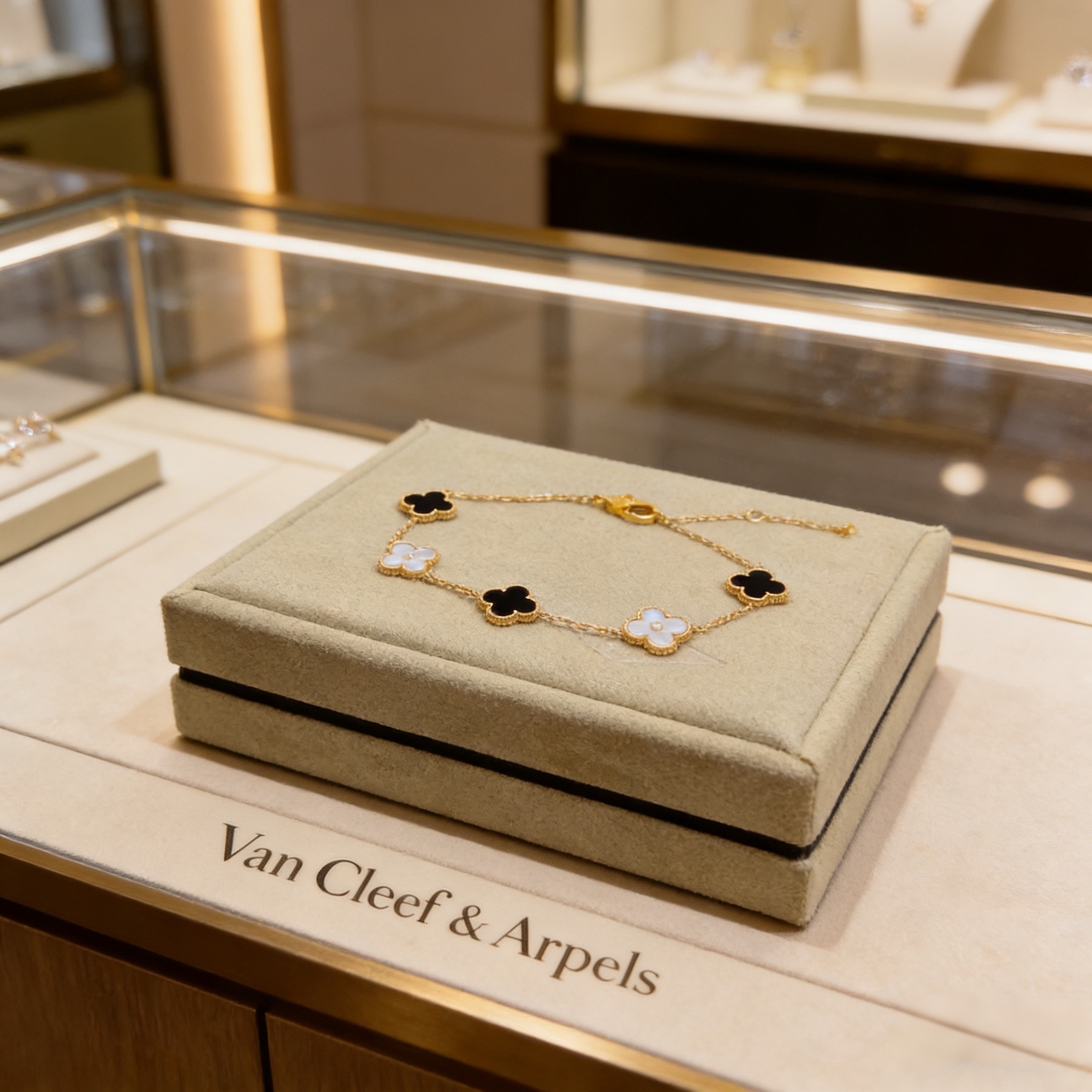 〔精工原版〕爆款 VCA四叶草🍀梵克雅宝手链 V金等级 经典之作 官网同款 时尚潮流 采用多层次金属雕刻