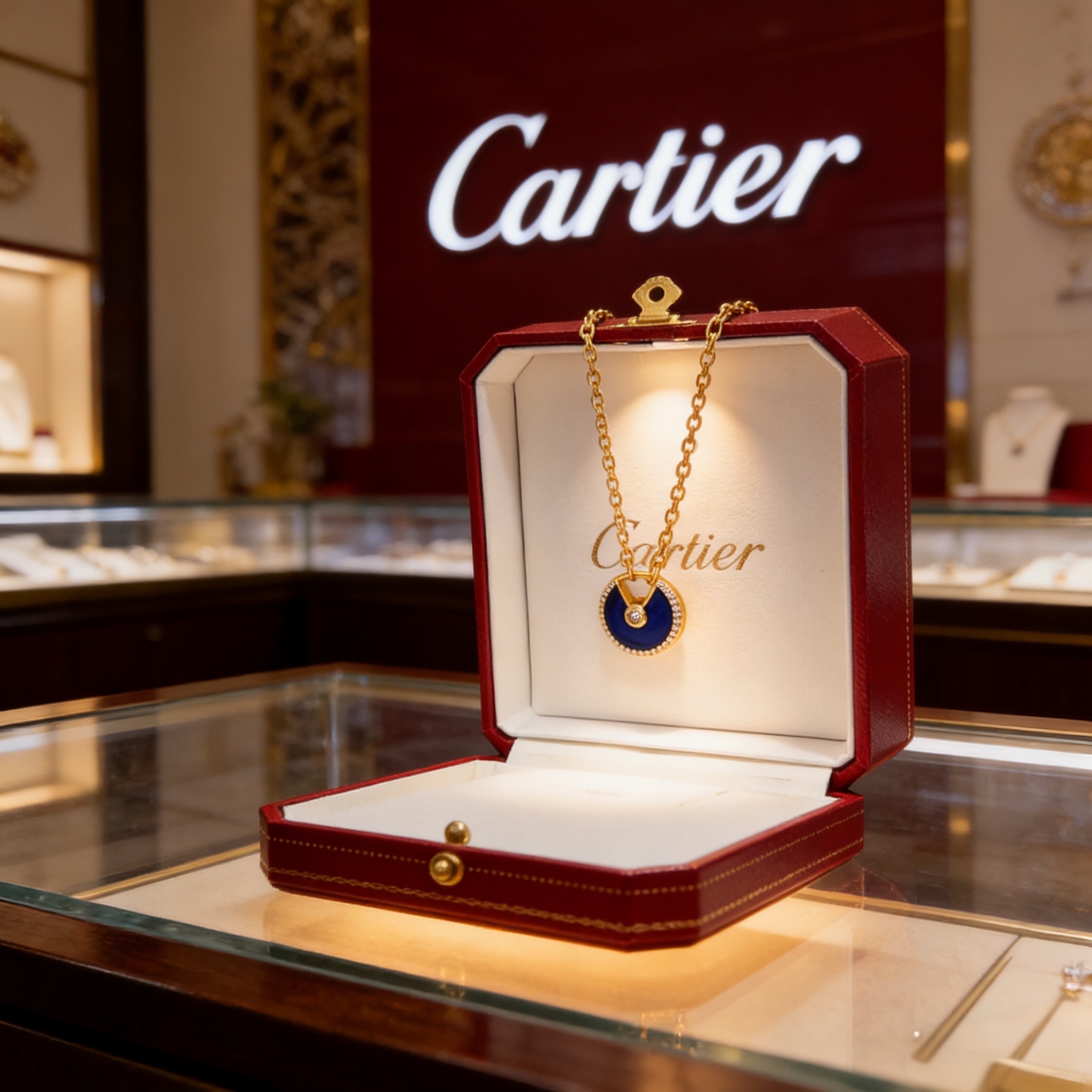 卡地亚镶钻项链 高端定制版本 镶嵌钻工艺 V金材质 经典而时尚风格 用凌厉线条重构爱情美学！打破常规，镶