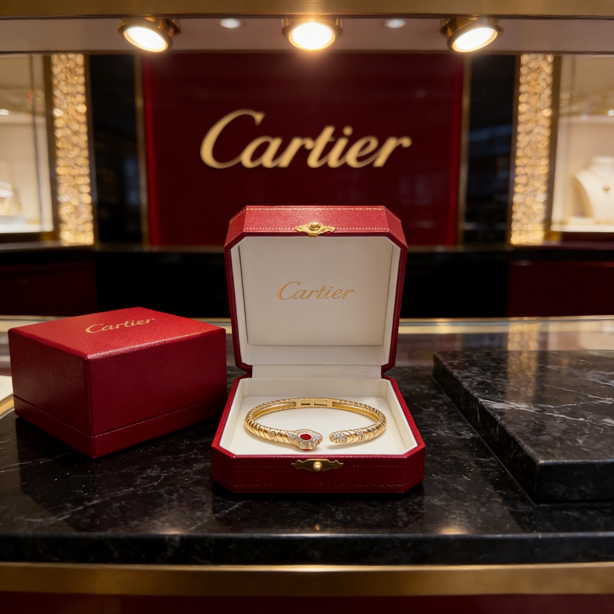 卡地亚镶钻手镯 高端定制版本 镶嵌钻工艺 V金材质 经典而时尚风格 用凌厉线条重构爱情美学！打破常规，镶