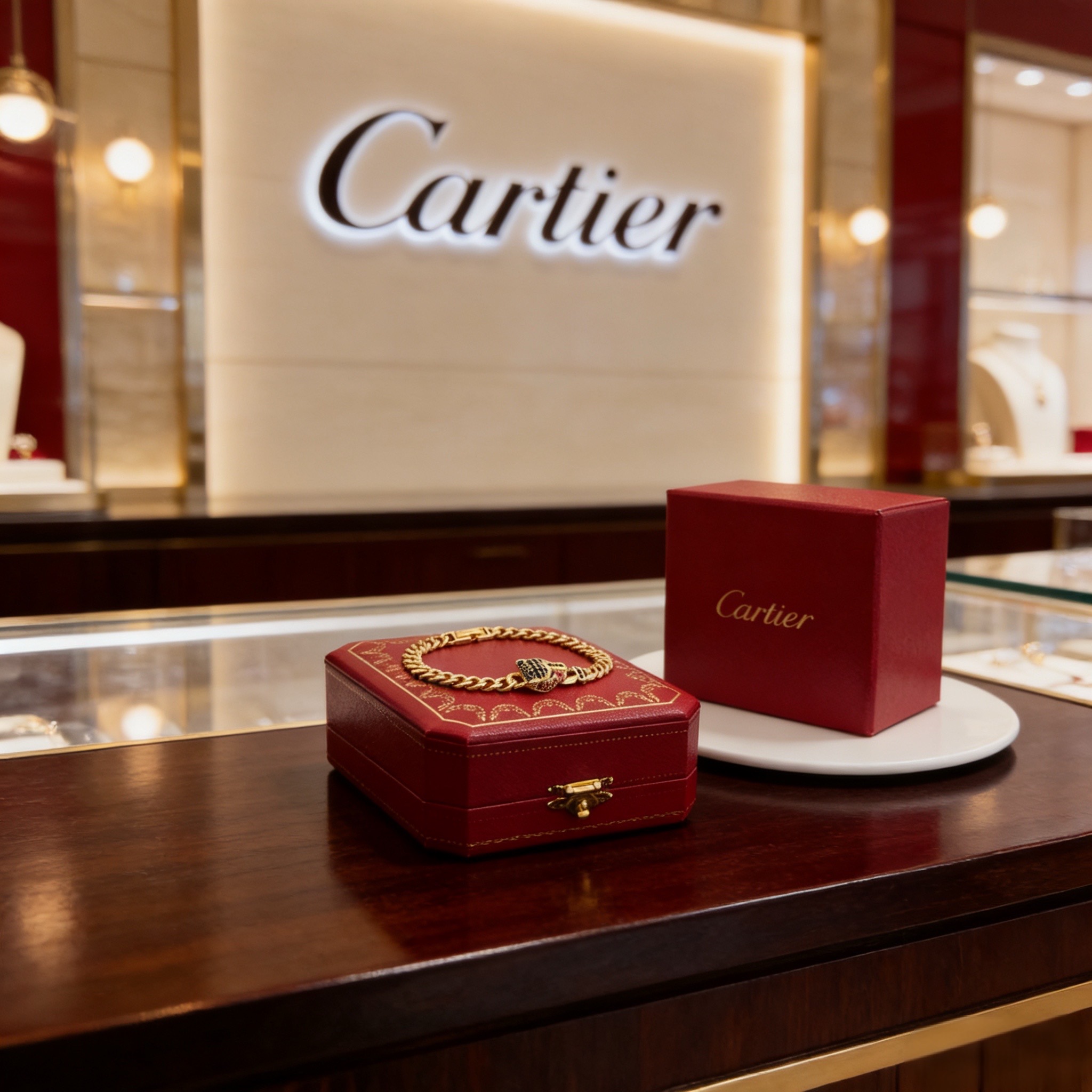 卡地亚镶钻猎豹手链 高端定制版本 镶嵌钻工艺 V金材质 经典而时尚风格 用凌厉线条重构爱情美学！打破常规