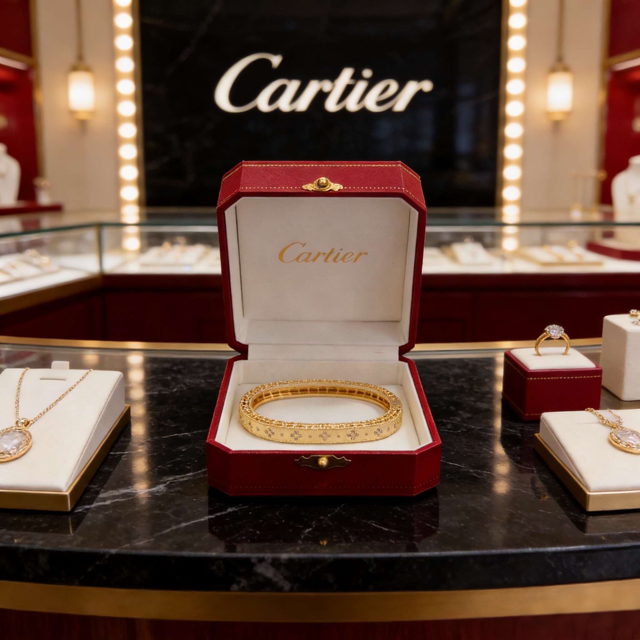 卡地亚手镯 高端定制版本 镶嵌钻工艺 V金材质 经典而时尚风格 用凌厉线条重构爱情美学！打破常规，镶嵌钻