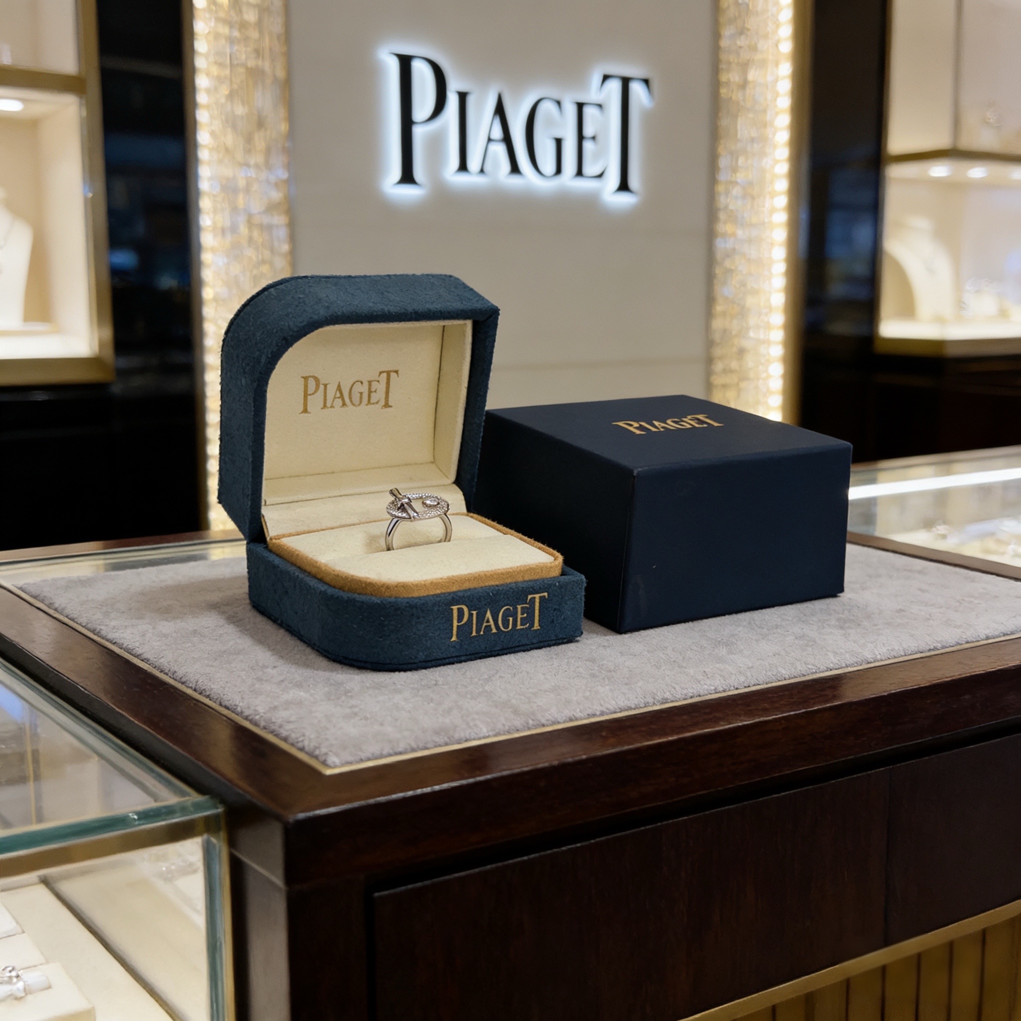 Piaget Possibly Limelight Gala cassa in oro bianco, lunetta con diamanti, quadrante bianco, bracciale in argento 32 mm Automatico da donna