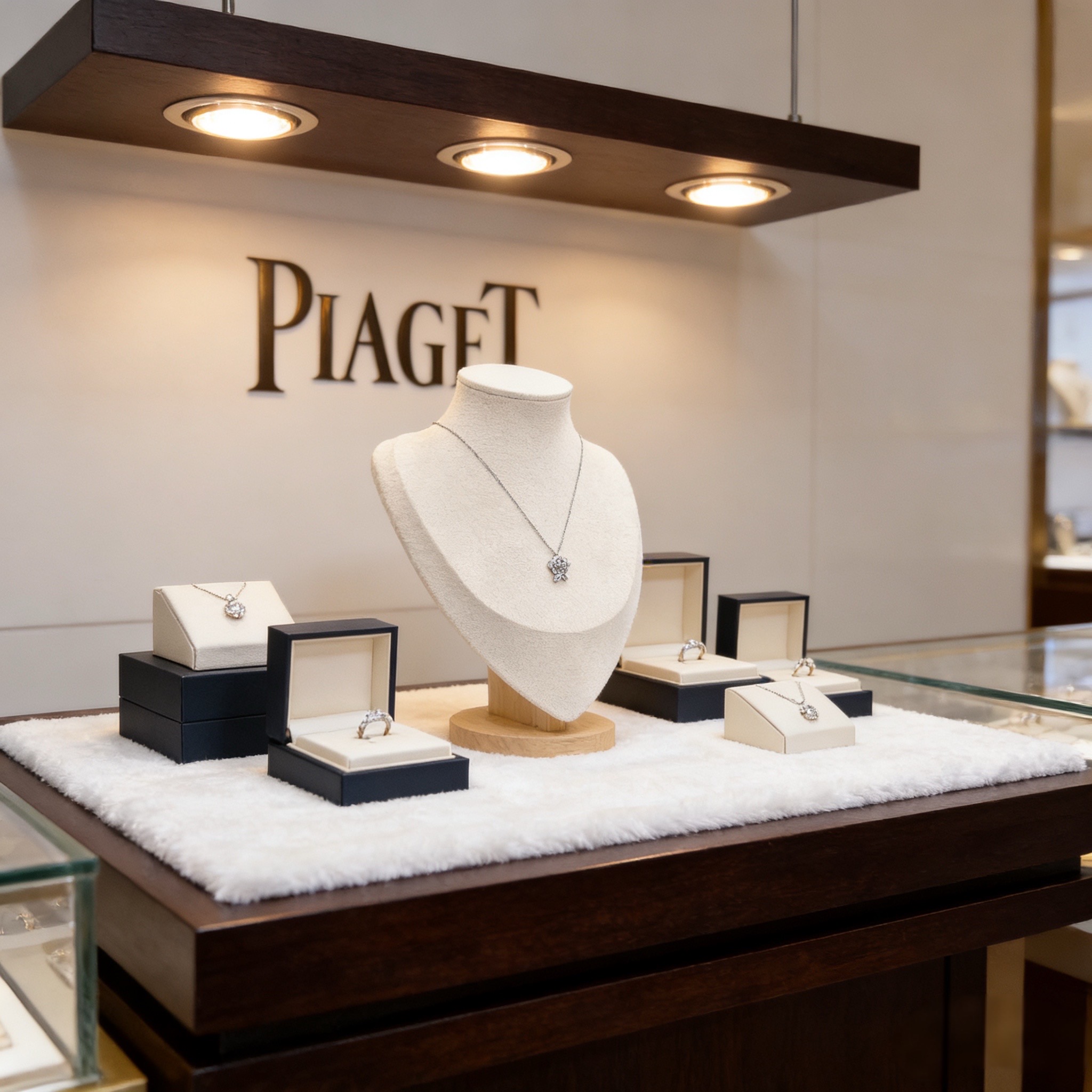 Piaget伯爵项链 高端定制版本 镶嵌钻工艺 ，V金材质 ，细节处尽显奢华。金属质感与纹理相互映衬，光