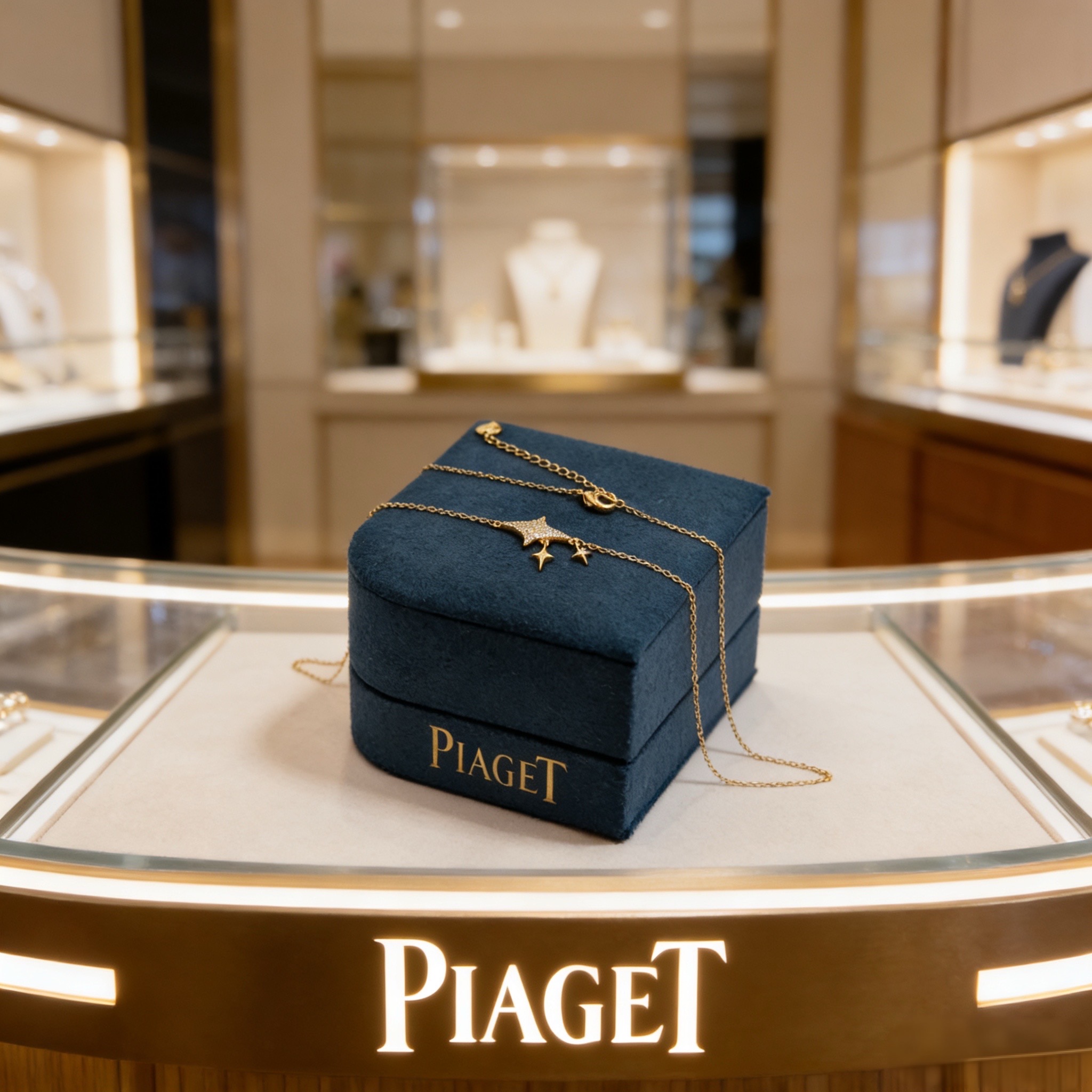 Piaget伯爵项链 高端定制版本 镶嵌钻工艺 ，V金材质 ，细节处尽显奢华。金属质感与纹理相互映衬，光