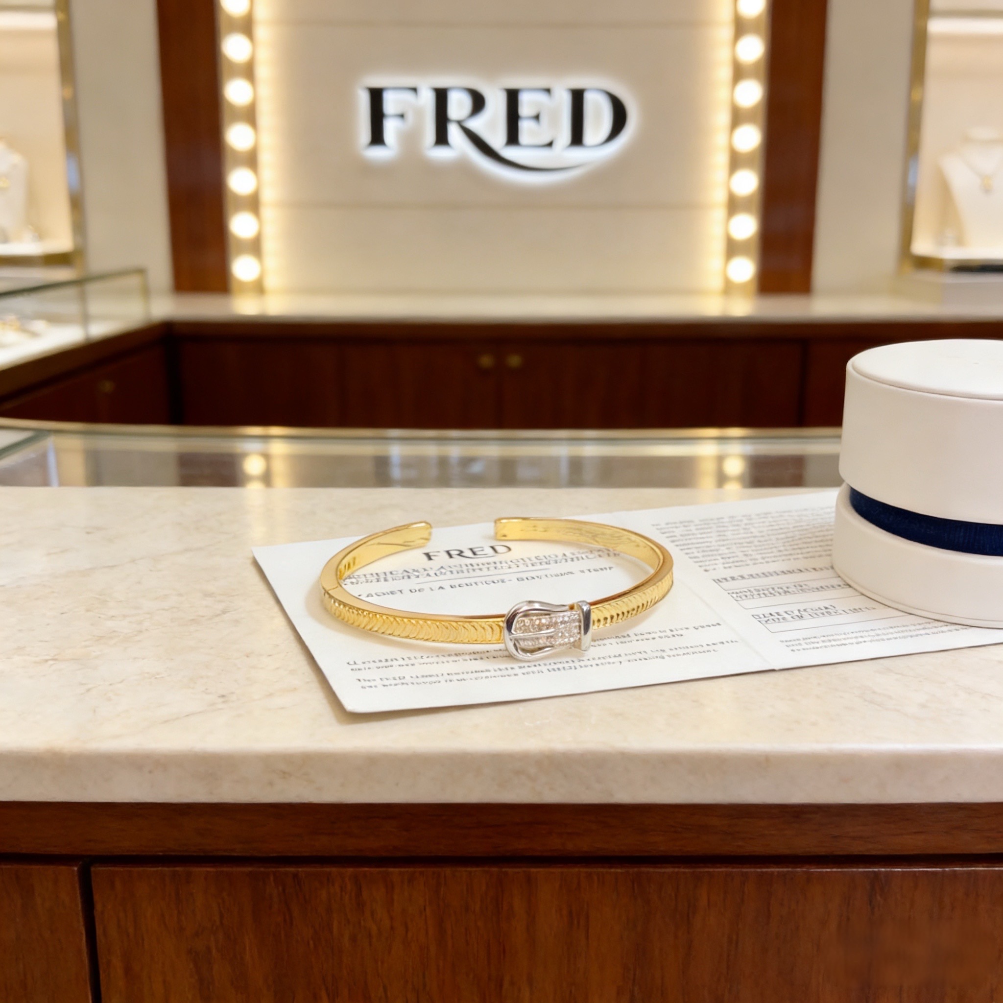 ❤火爆🎉 𝗙𝗥𝗘𝗗 费雷德满钻马蹄扣手镯 经典百搭，网红达人 时尚一族备必‬单品，时尚精致，1：1对版定