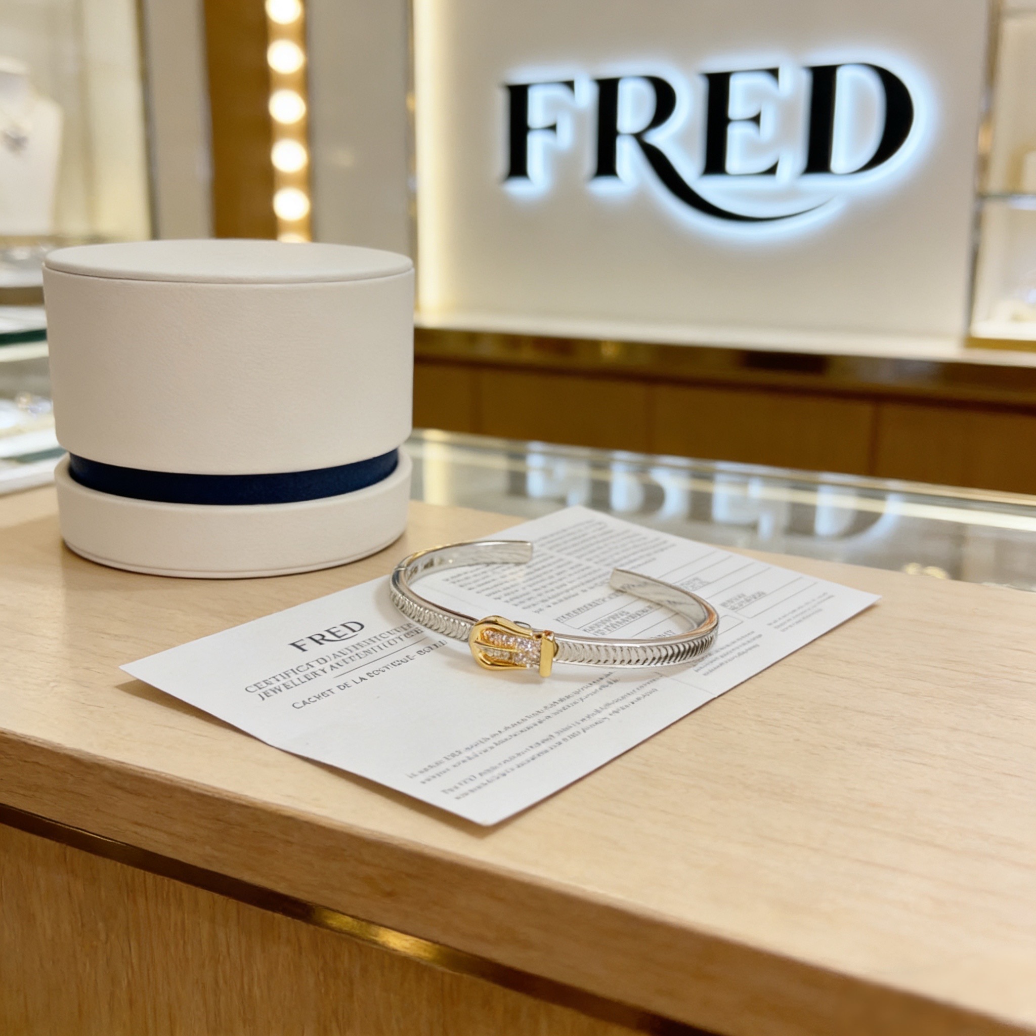 ❤火爆🎉 𝗙𝗥𝗘𝗗 费雷德满钻马蹄扣手镯 经典百搭，网红达人 时尚一族备必‬单品，时尚精致，1：1对版定