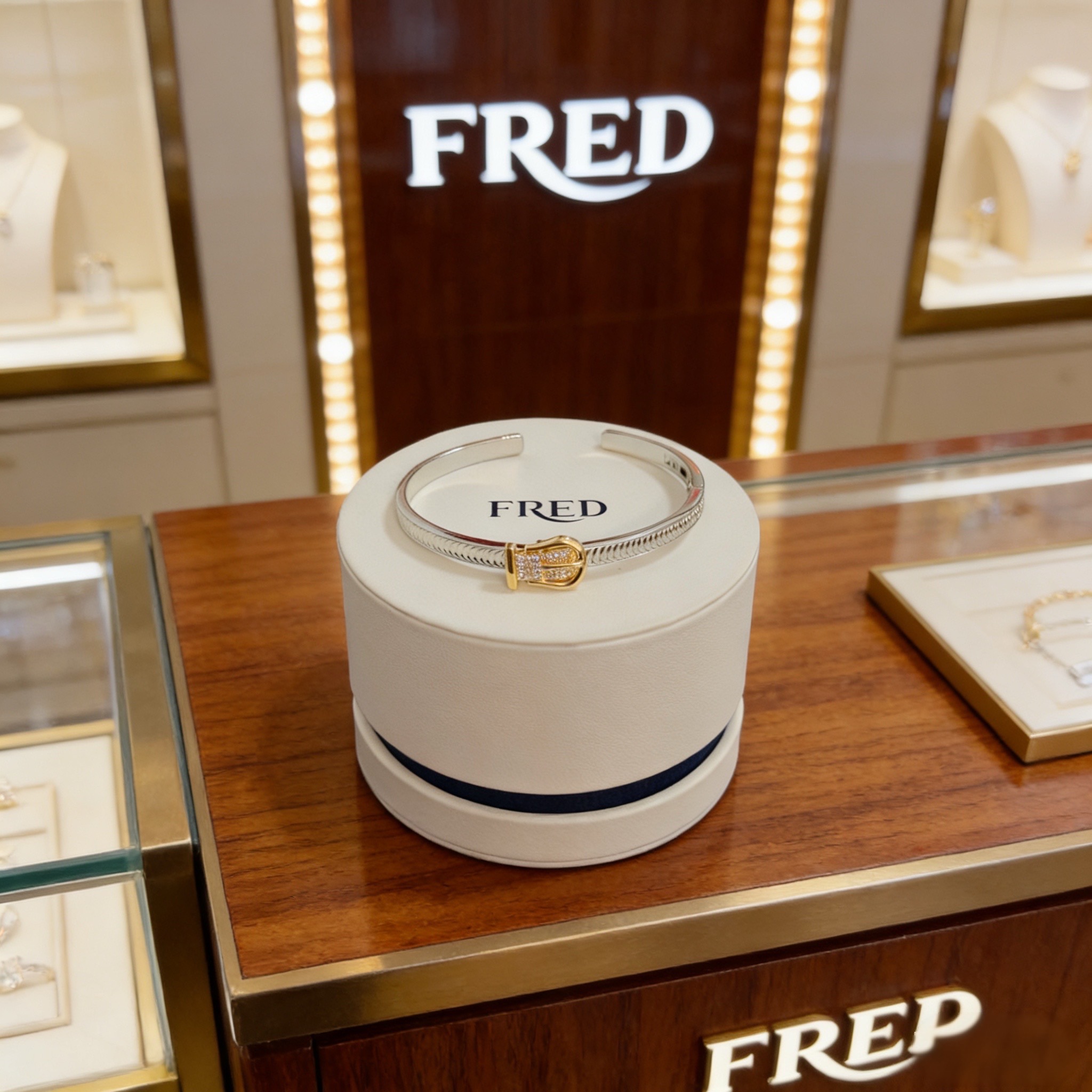 ❤火爆🎉 𝗙𝗥𝗘𝗗 费雷德满钻马蹄扣手镯 经典百搭，网红达人 时尚一族备必‬单品，时尚精致，1：1对版定