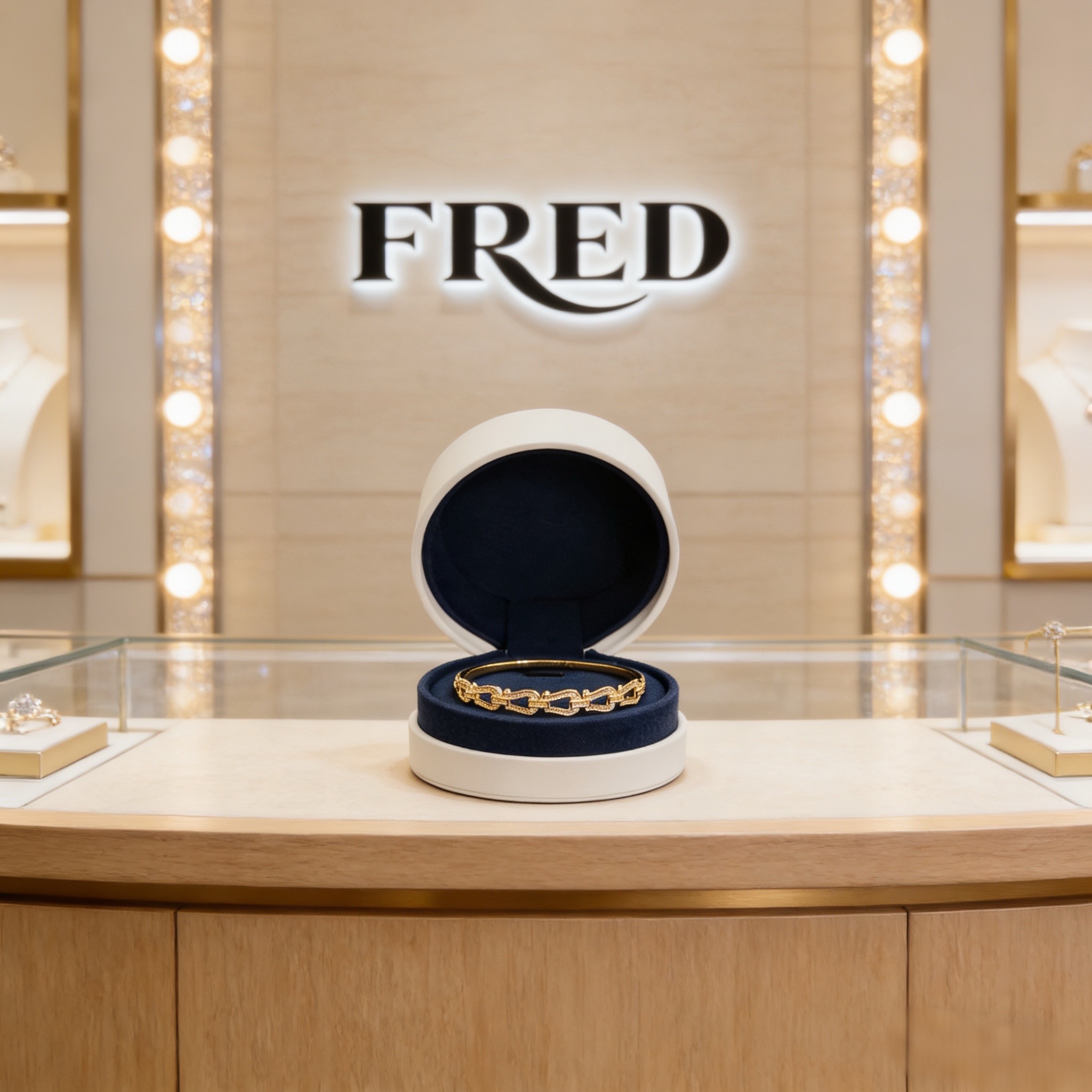 ❤火爆🎉 𝗙𝗥𝗘𝗗 费雷德满钻马蹄扣手镯 经典百搭，网红达人 时尚一族备必‬单品，时尚精致，1：1对版定