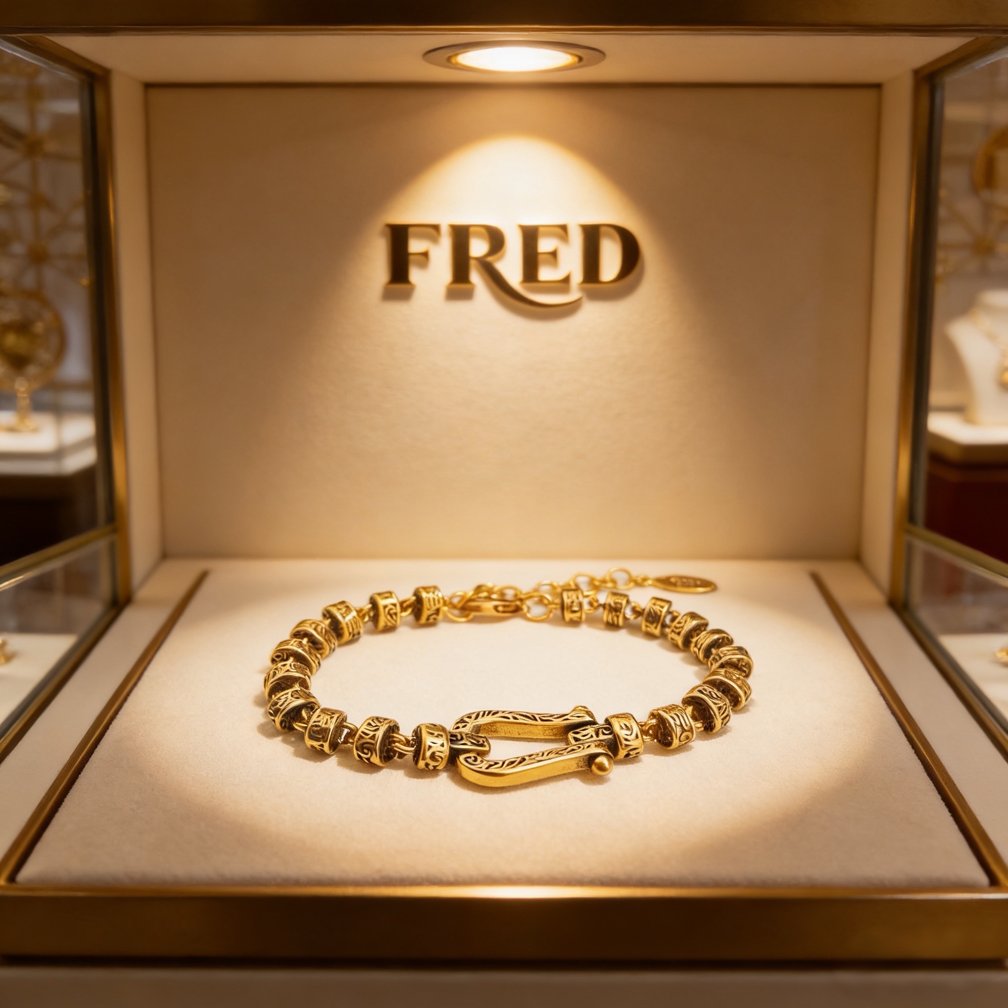 🎉 𝗙𝗥𝗘𝗗 费雷德马蹄扣手链，精工微镶，高端定制，专柜材质，加厚电镀工艺，带logo，简约又有高级感，