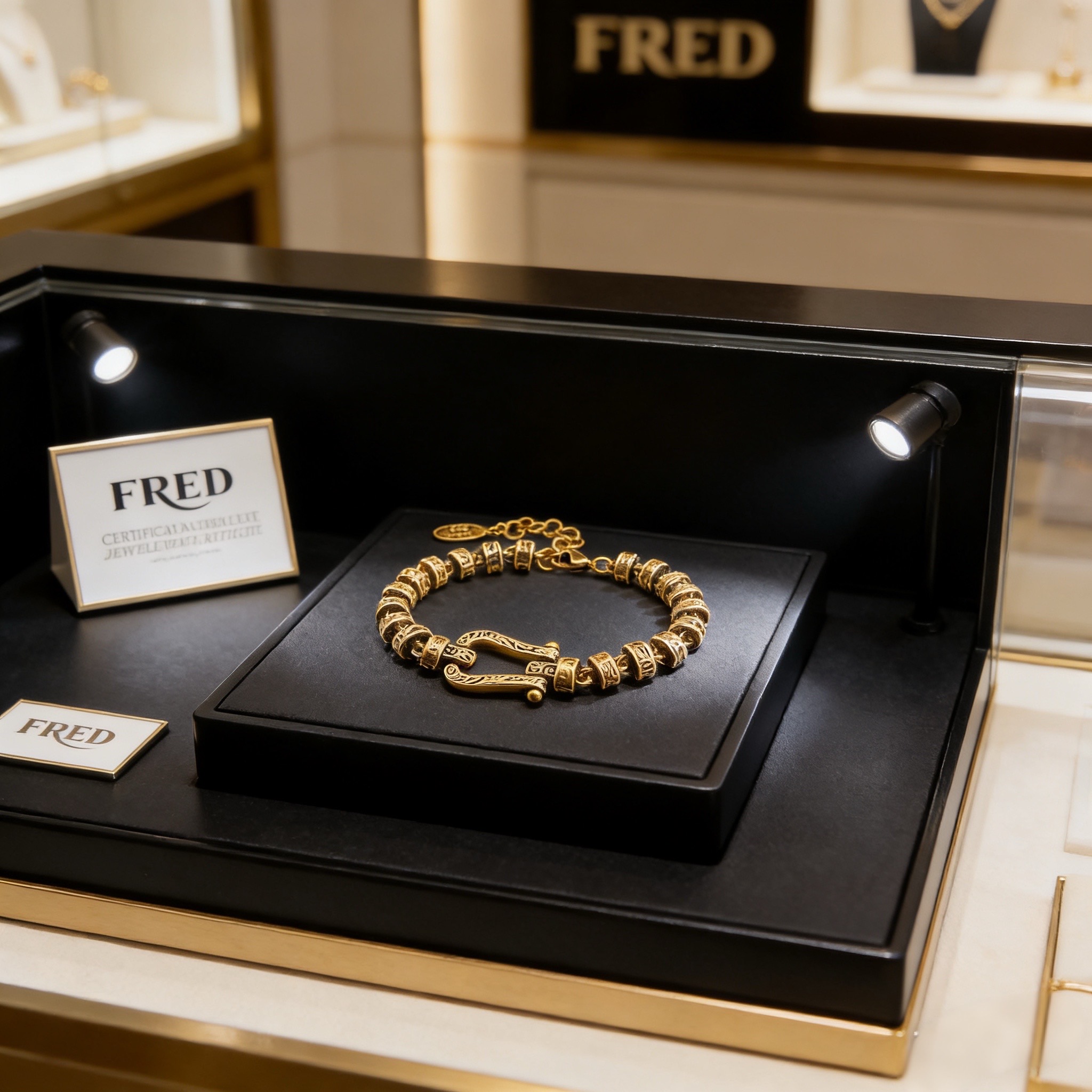 🎉 𝗙𝗥𝗘𝗗 费雷德马蹄扣手链，精工微镶，高端定制，专柜材质，加厚电镀工艺，带logo，简约又有高级感，