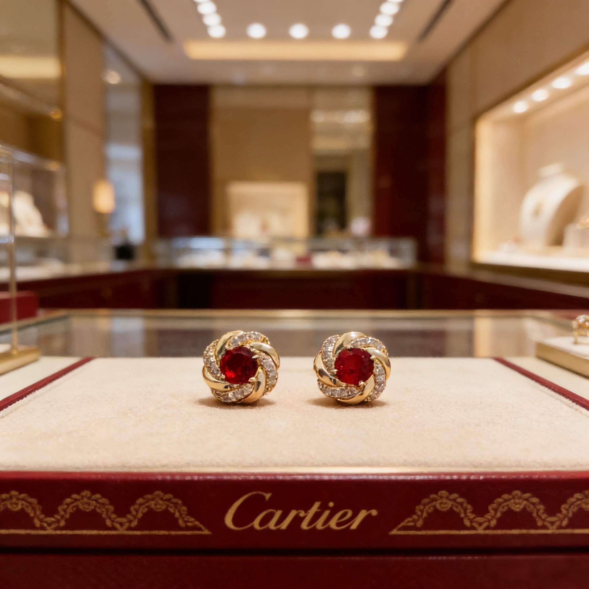 Cartier 卡地亚镶钻耳钉 高端定制版本 镶嵌钻工艺 V金材质 而 风格 用凌厉线条重构爱情美学 打破常规