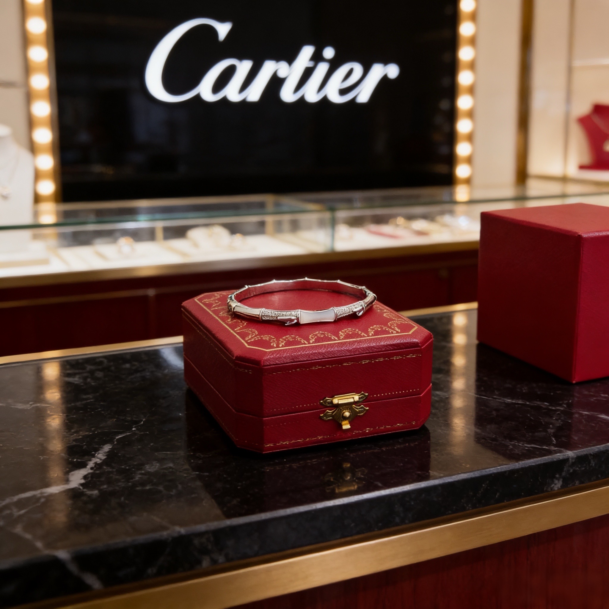 卡地亚镶钻手镯 高端定制版本 镶嵌钻工艺 V金材质 经典而时尚风格 用凌厉线条重构爱情美学！打破常规，镶