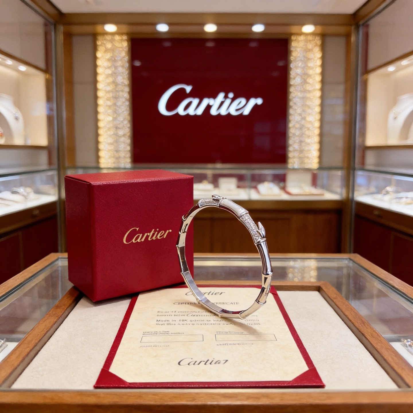 卡地亚镶钻手镯 高端定制版本 镶嵌钻工艺 V金材质 经典而时尚风格 用凌厉线条重构爱情美学！打破常规，镶