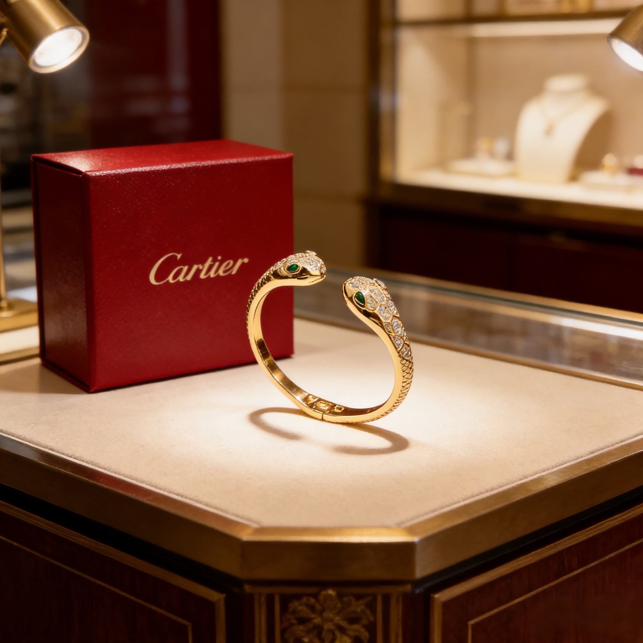 卡地亚镶钻手镯 高端定制版本 镶嵌钻工艺 V金材质 经典而时尚风格 用凌厉线条重构爱情美学！打破常规，镶