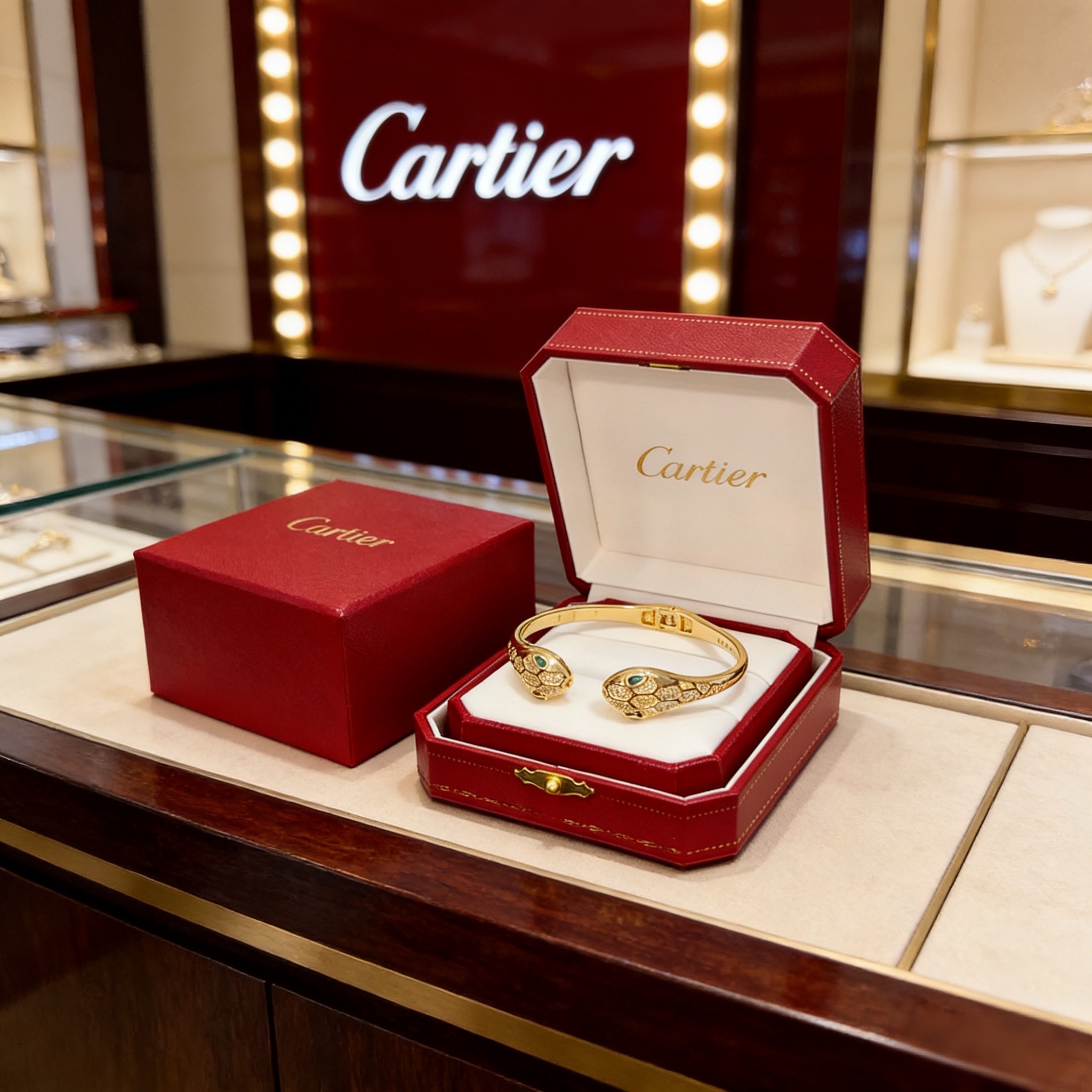 卡地亚镶钻手镯 高端定制版本 镶嵌钻工艺 V金材质 经典而时尚风格 用凌厉线条重构爱情美学！打破常规，镶