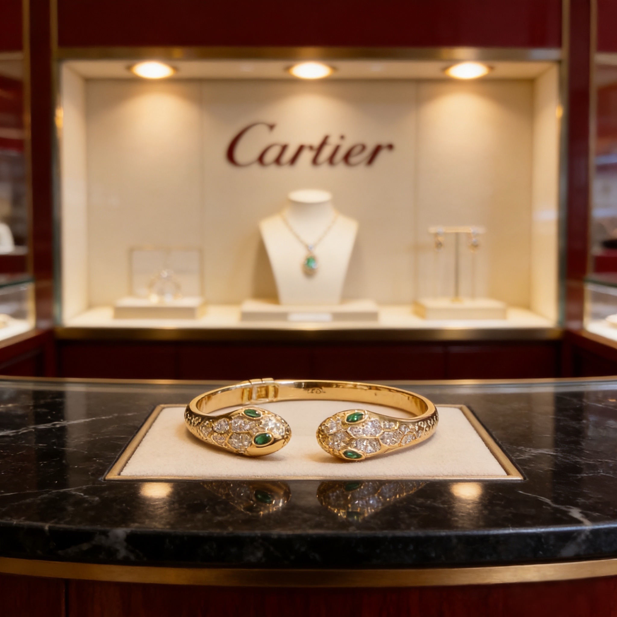 卡地亚镶钻手镯 高端定制版本 镶嵌钻工艺 V金材质 经典而时尚风格 用凌厉线条重构爱情美学！打破常规，镶