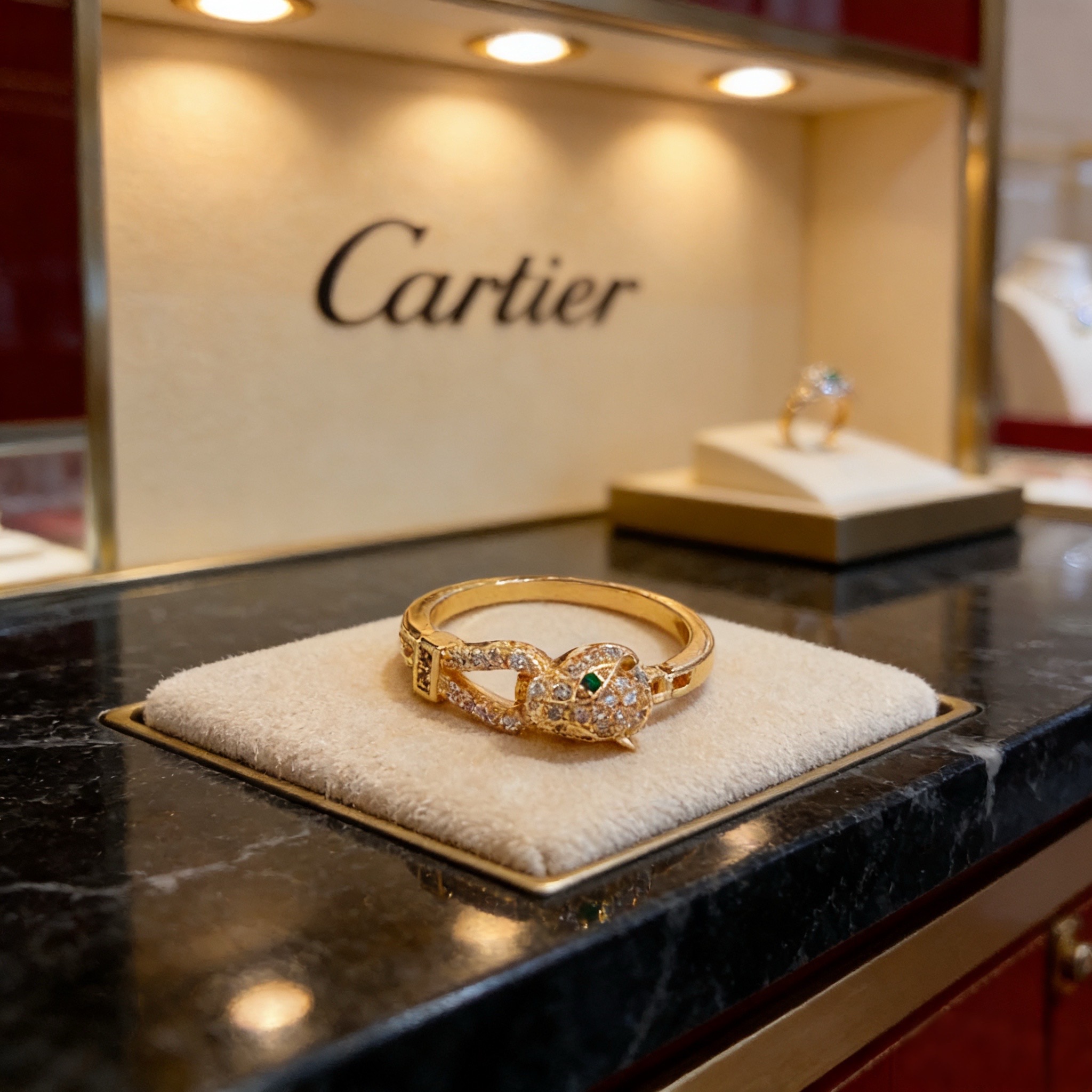 Cartier 卡地亚镶钻戒指 高端定制版本 镶嵌钻工艺 V金材质 而 风格 用凌厉线条重构爱情美学 打破常规