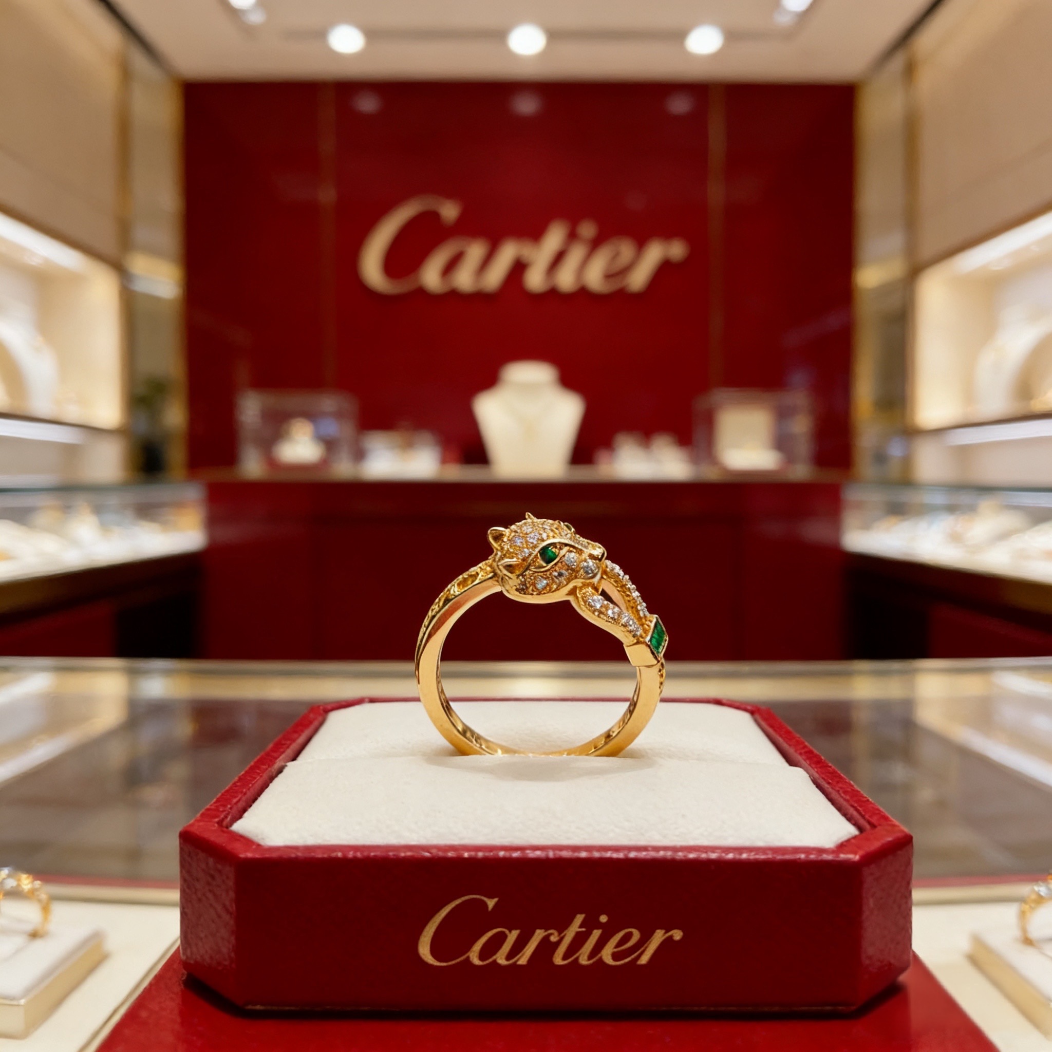 Cartier 卡地亚镶钻戒指 高端定制版本 镶嵌钻工艺 V金材质 而 风格 用凌厉线条重构爱情美学 打破常规