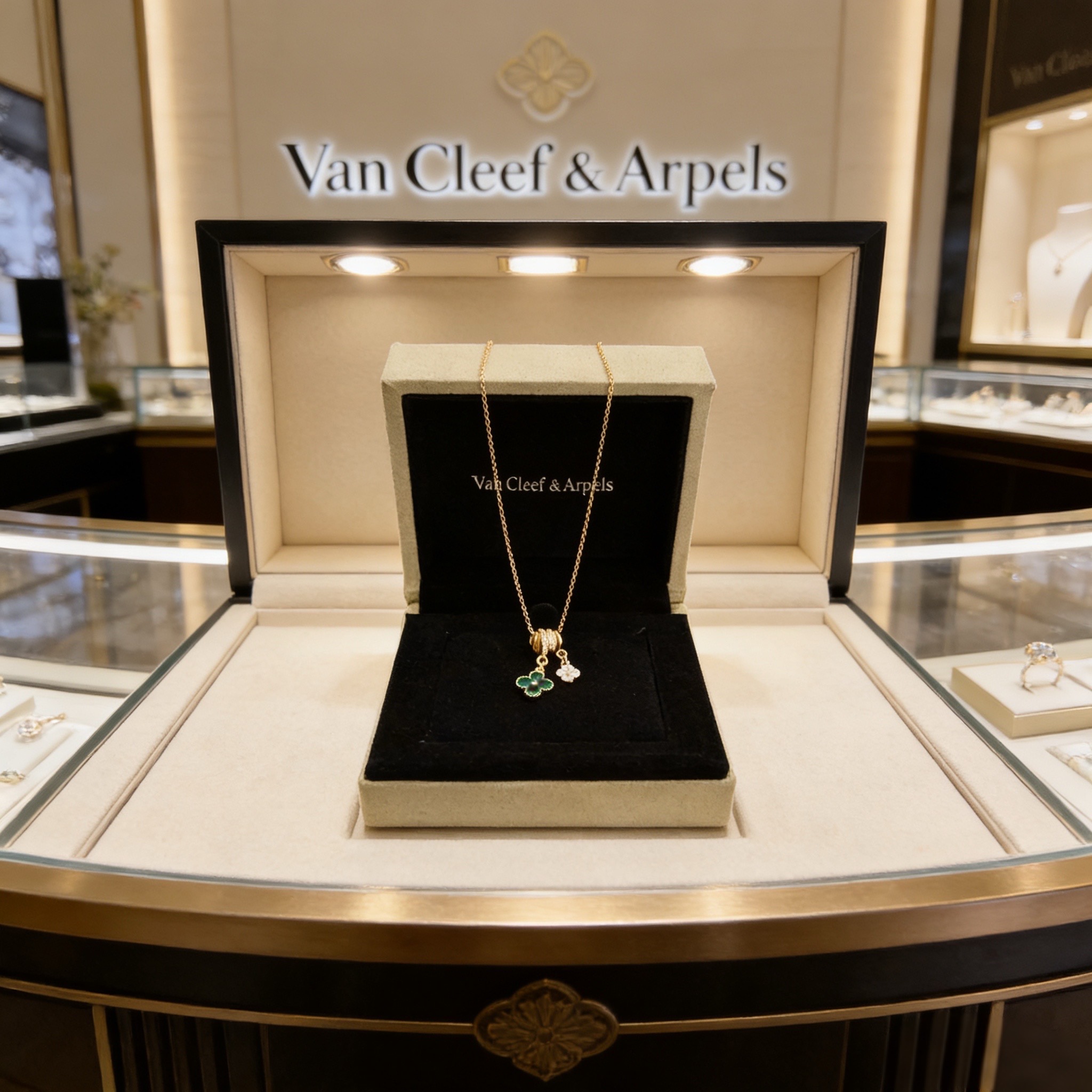 〔精工原版〕VCA四叶草🍀梵克雅🍛项链，经典之作 官网同款 时尚潮流 采用多层次金属雕刻设计 使花瓣更立