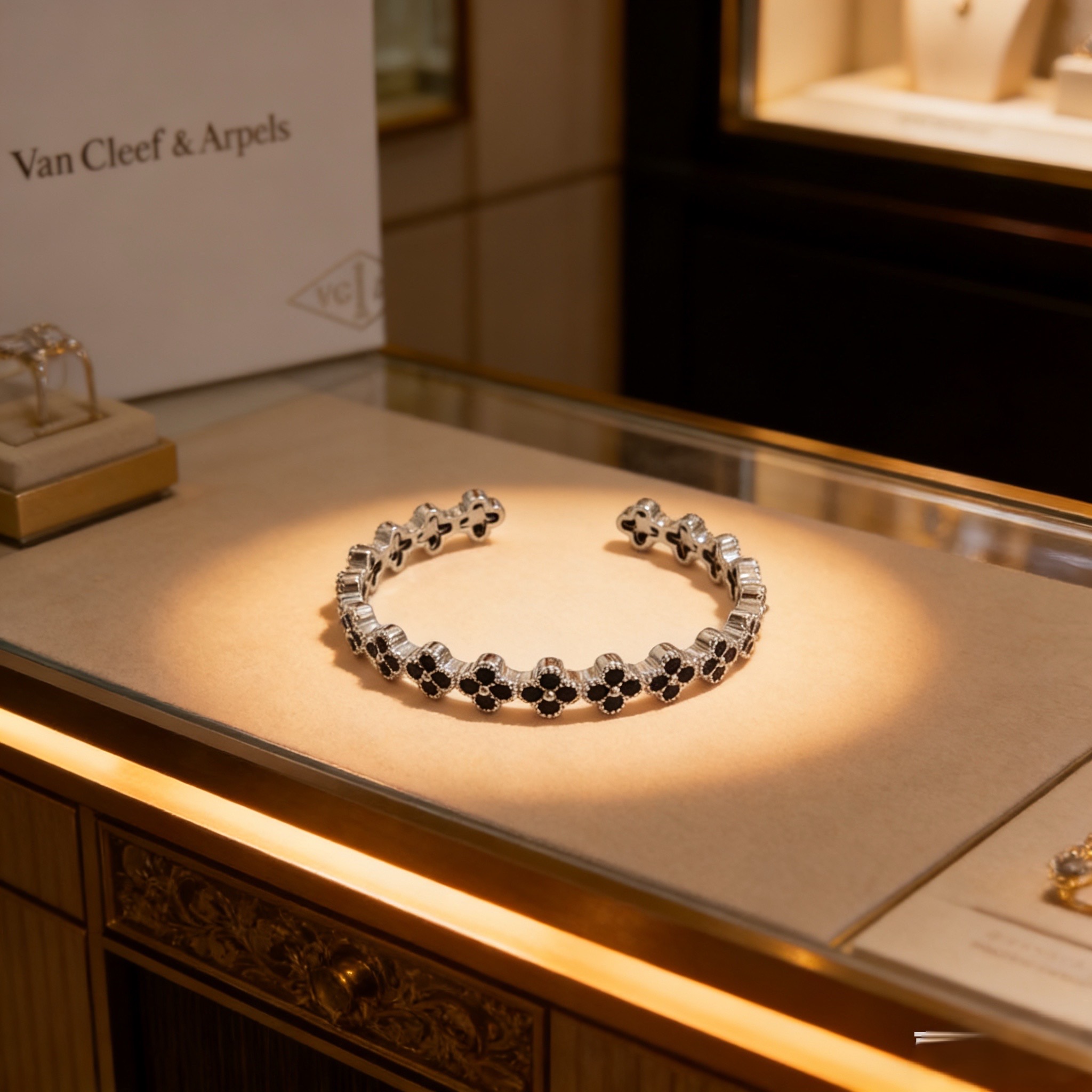 〔精工原版〕圣诞🎄爆款 VCA四叶草🍀梵克雅宝手镯 V金等级 经典之作 官网同款 时尚潮流 采用多层次金