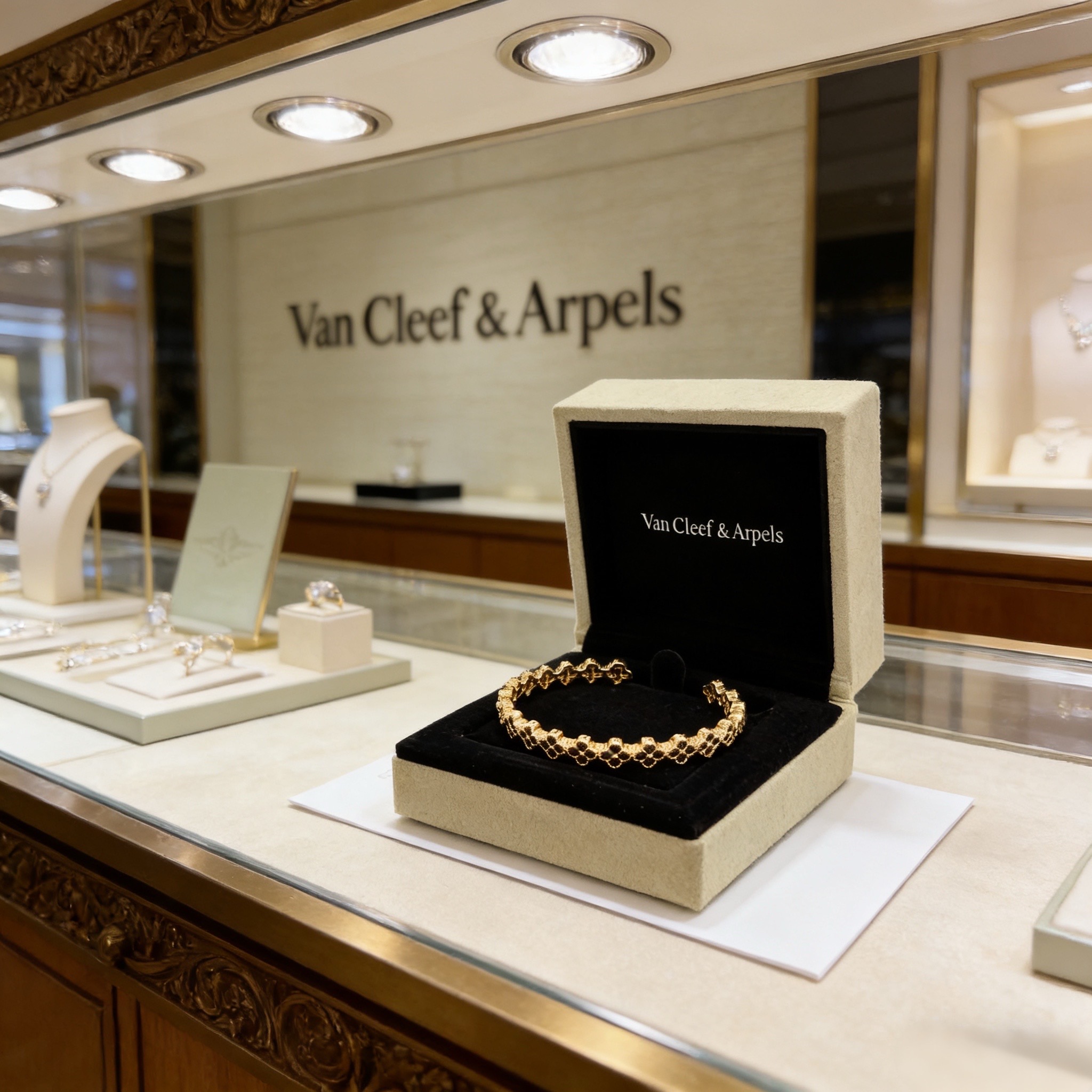 〔精工原版〕圣诞🎄爆款 VCA四叶草🍀梵克雅宝手镯 V金等级 经典之作 官网同款 时尚潮流 采用多层次金