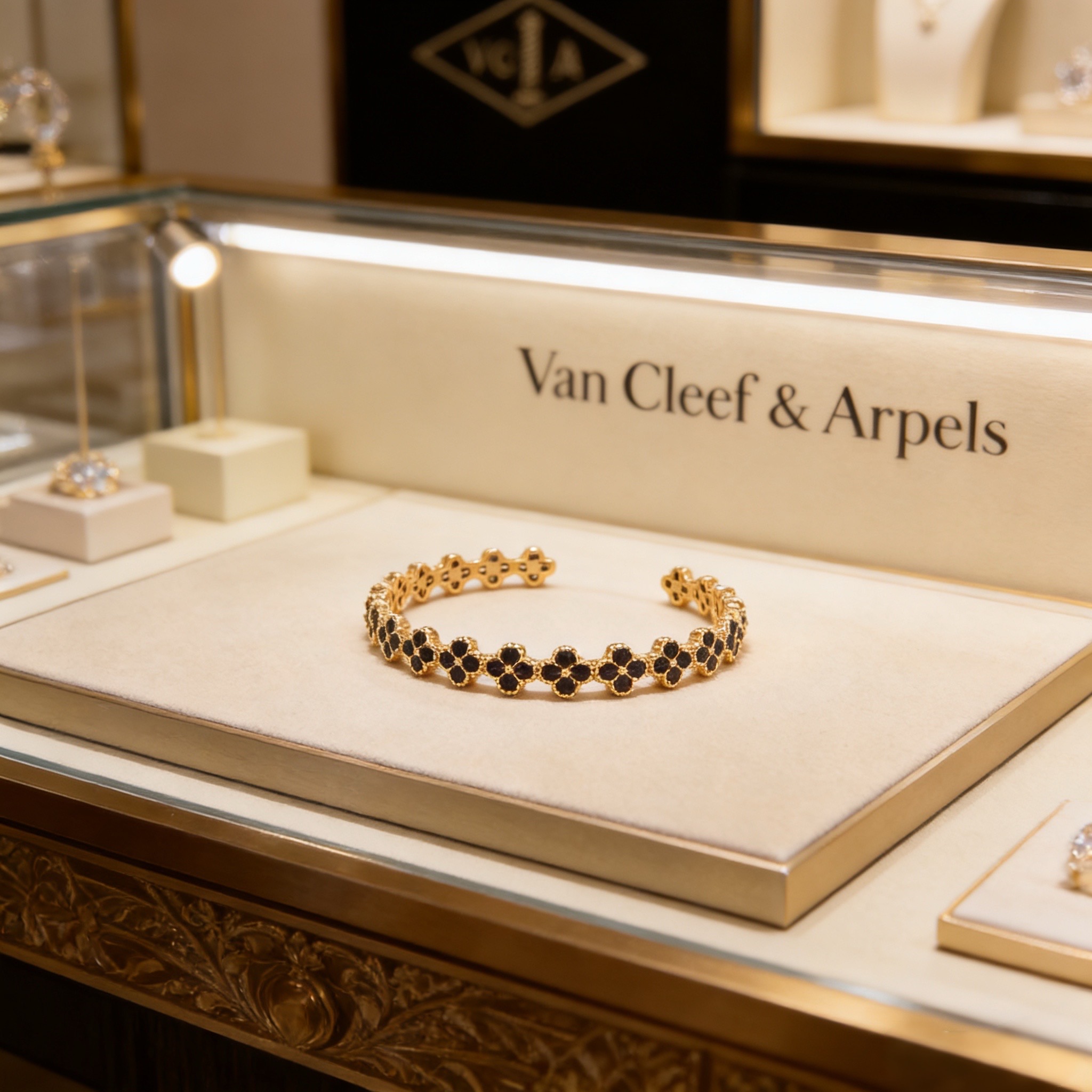 〔精工原版〕圣诞🎄爆款 VCA四叶草🍀梵克雅宝手镯 V金等级 经典之作 官网同款 时尚潮流 采用多层次金