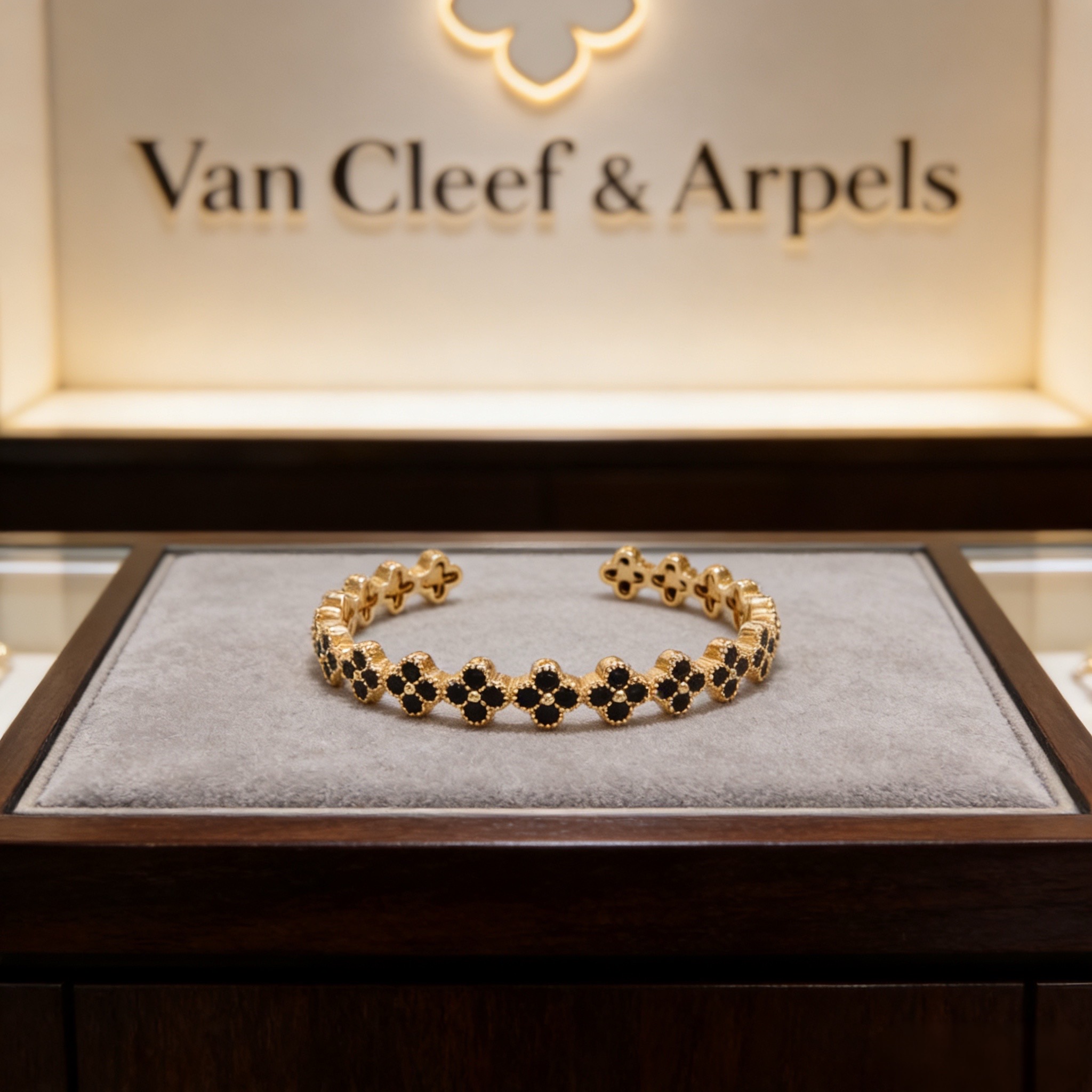 〔精工原版〕圣诞🎄爆款 VCA四叶草🍀梵克雅宝手镯 V金等级 经典之作 官网同款 时尚潮流 采用多层次金