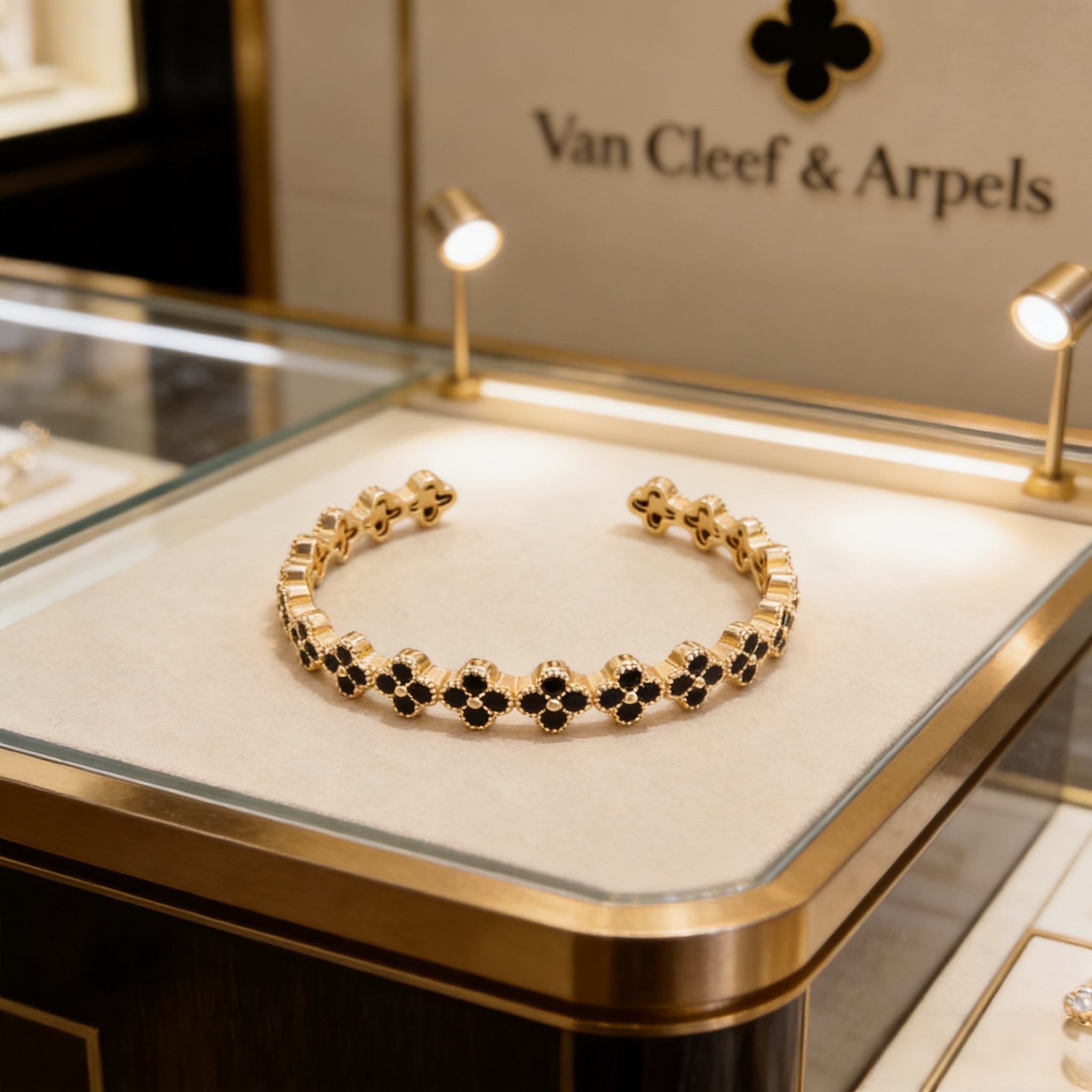 〔精工原版〕圣诞🎄爆款 VCA四叶草🍀梵克雅宝手镯 V金等级 经典之作 官网同款 时尚潮流 采用多层次金