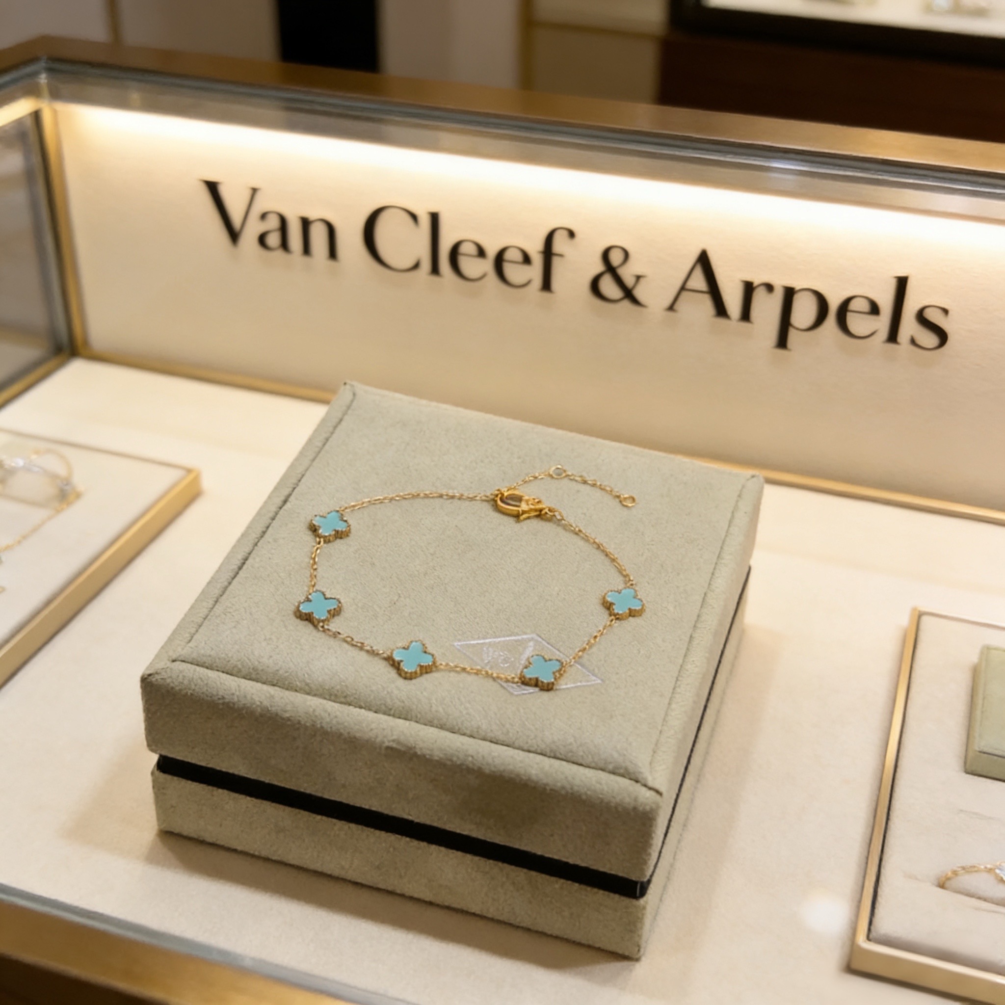 〔精工原版〕VCA四叶草🍀梵克雅🍛手链 经典之作 官网同款 时尚潮流 采用多层次金属雕设计 使花瓣更立体