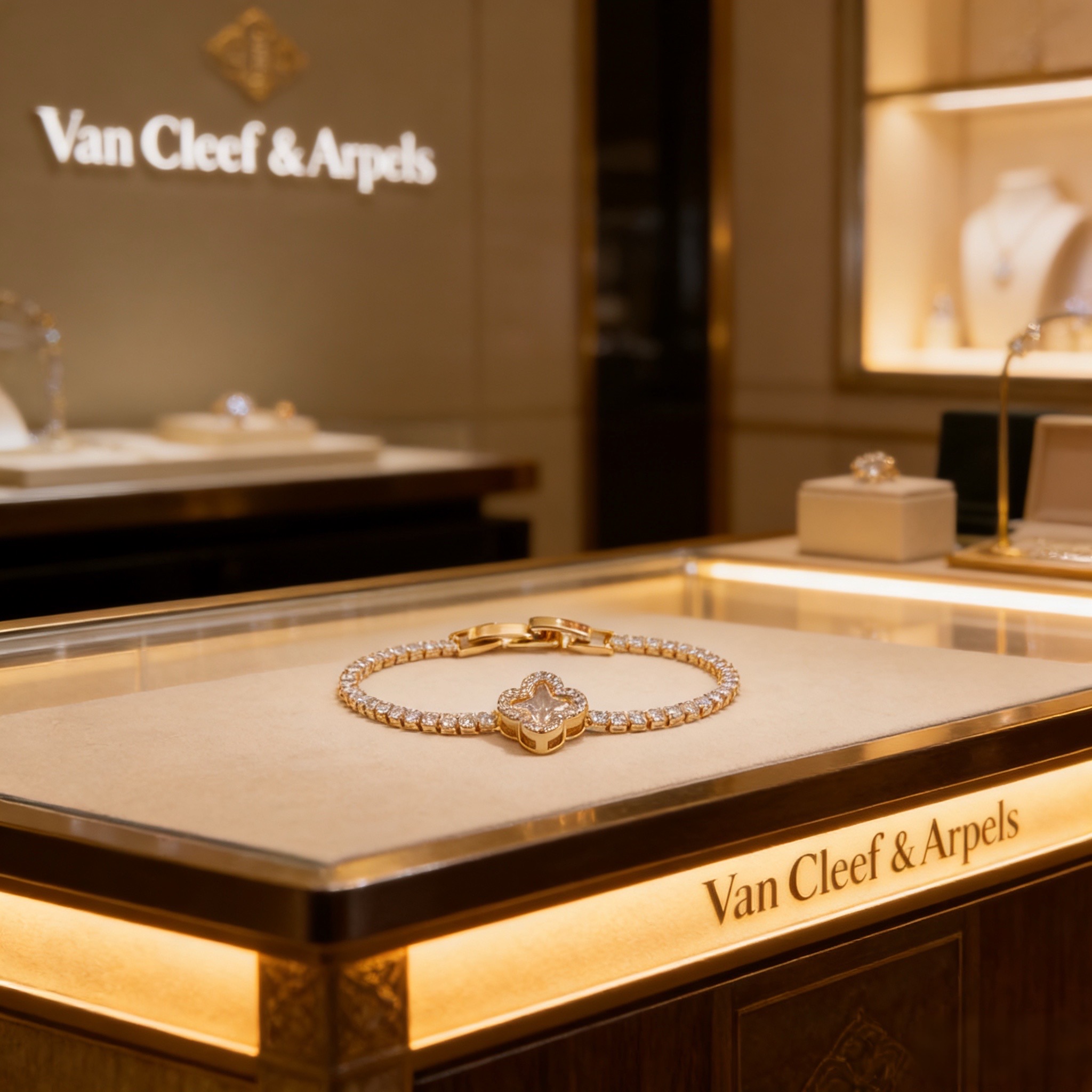 〔精工原版〕VCA四叶草🍀梵克雅宝手链 V金等级 经典之作 官网同款 时尚潮流 采用多层次金属雕刻设计 