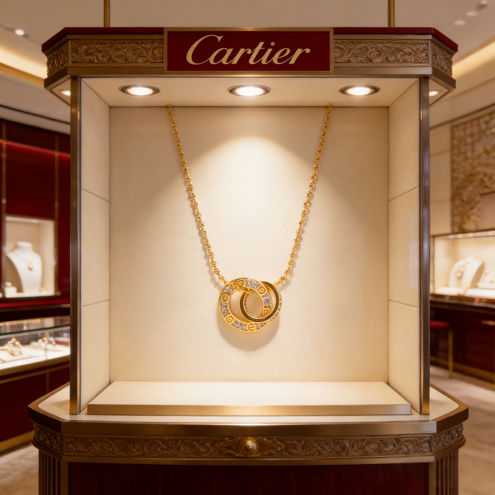 卡地亚镶钻项链 高端定制版本 镶嵌钻工艺 V金材质 经典而时尚风格 用凌厉线条重构爱情美学！打破常规，镶