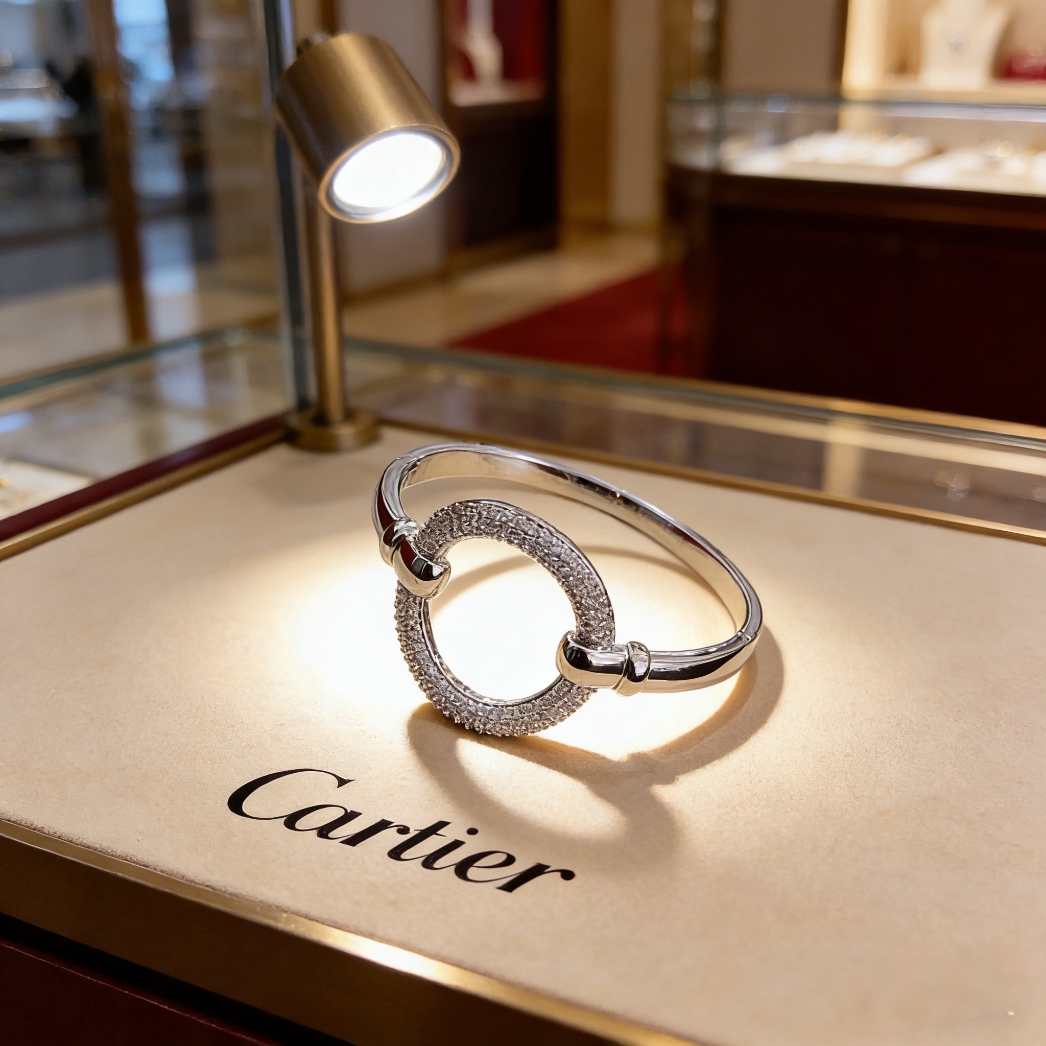 卡地亚手镯 高端定制版本 镶嵌钻工艺 V金材质 经典而时尚风格 用凌厉线条重构爱情美学！打破常规，镶嵌钻