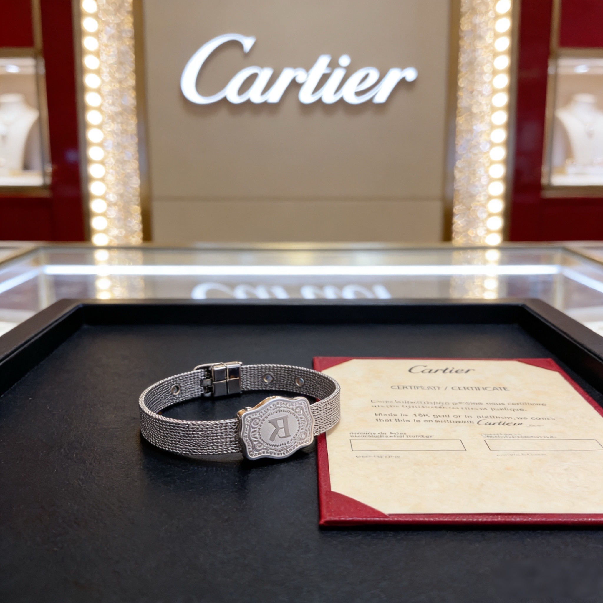 卡地亚！ 手链 高端定制版本 镶嵌钻工艺 V金材质 经典而时尚风格 用凌厉线条重构爱情美学！打破常规，镶