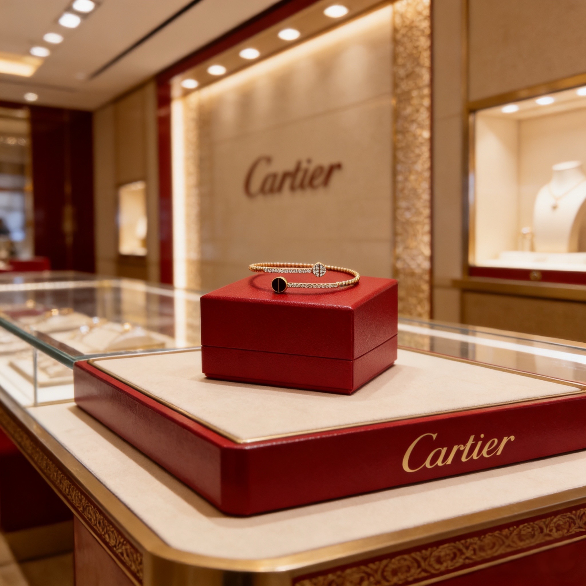 卡地亚手镯 高端定制版本 镶嵌钻工艺 V金材质 经典而时尚风格 用凌厉线条重构爱情美学！打破常规，镶嵌钻