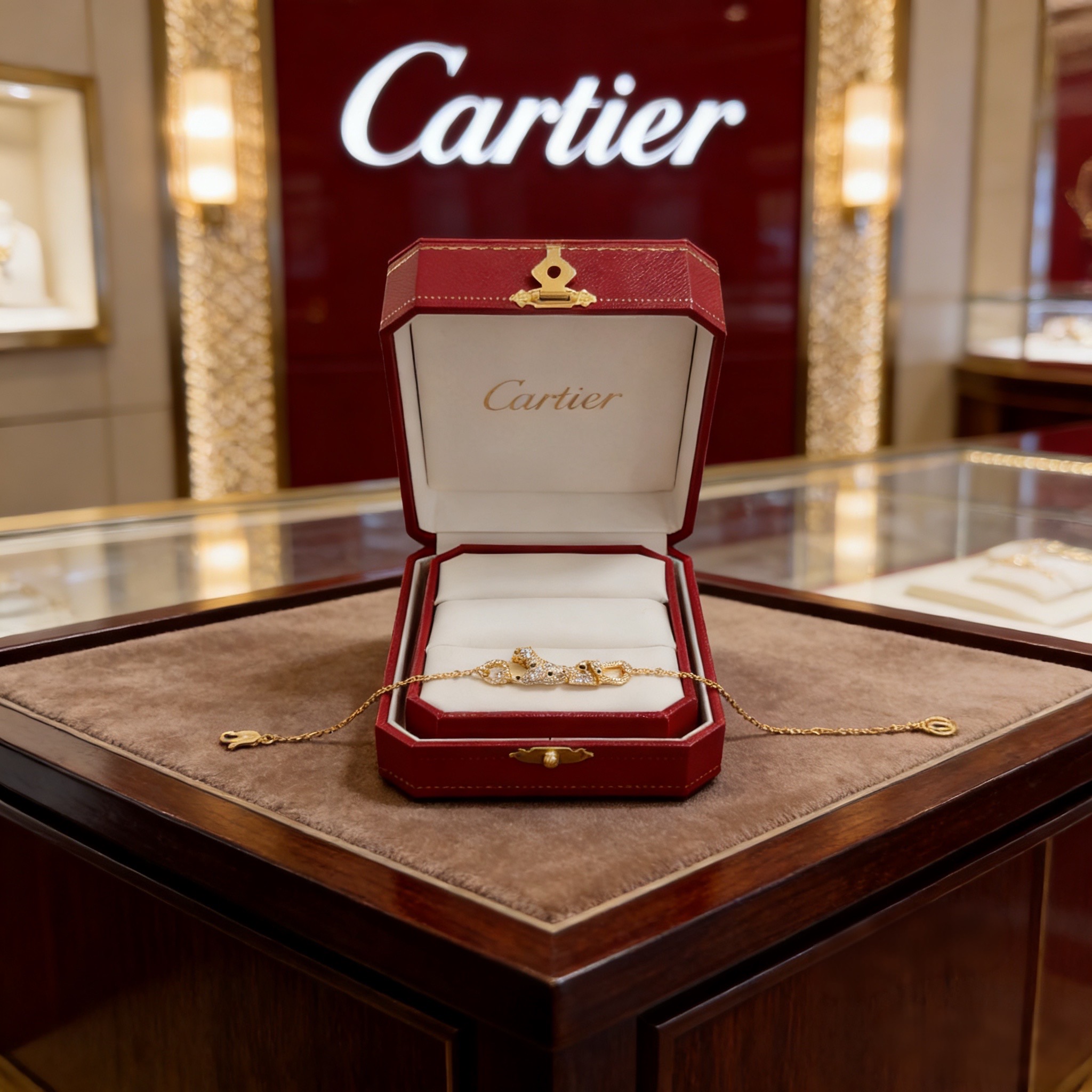 Cartier 卡地亚镶钻猎豹手链 高端定制版本 镶嵌钻工艺 V金材质 而 风格 用凌厉线条重构爱情美学 打破常规
