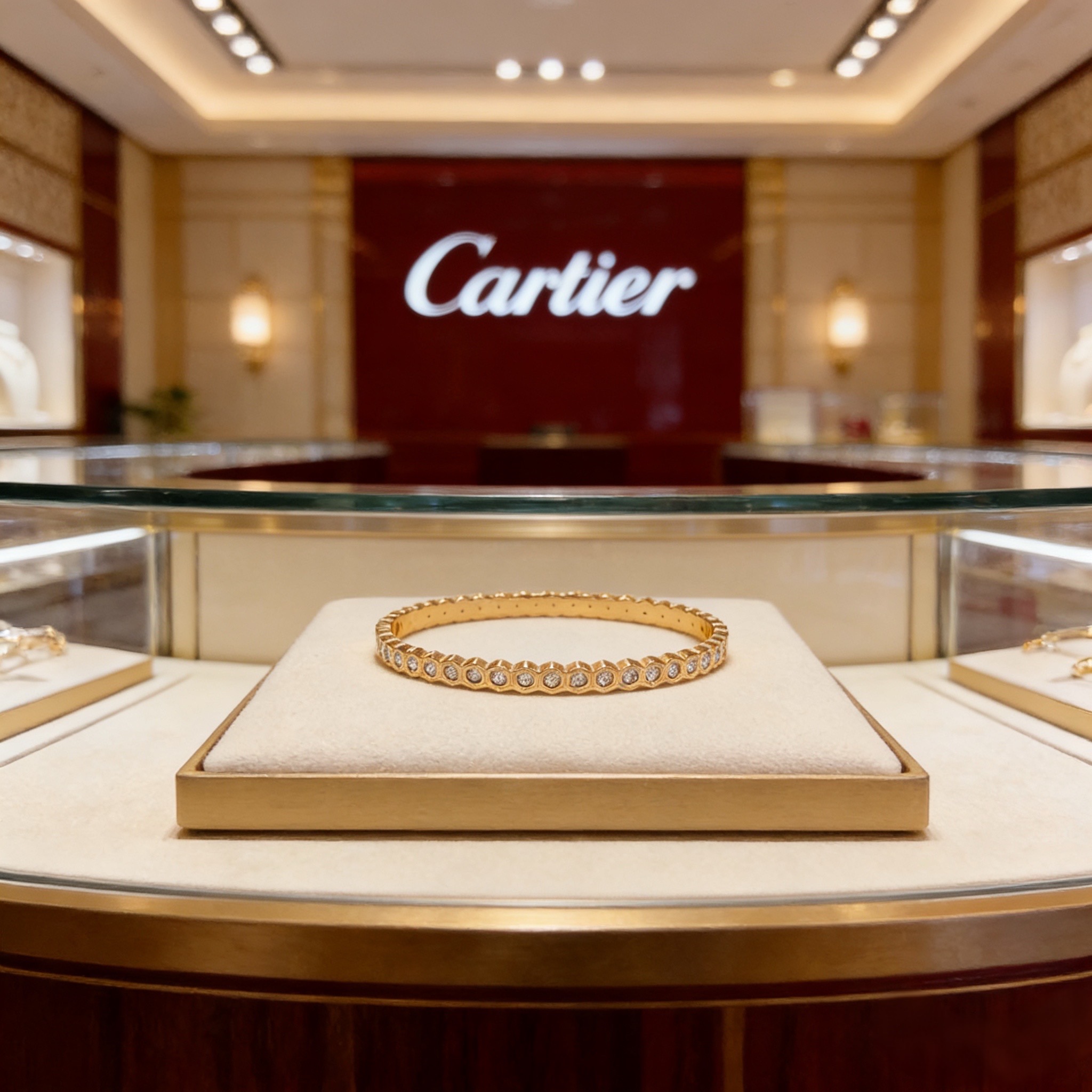 Cartier 卡地亚手镯 高端定制版本 镶嵌钻工艺 V金材质 而 风格 用凌厉线条重构爱情美学 打破常规