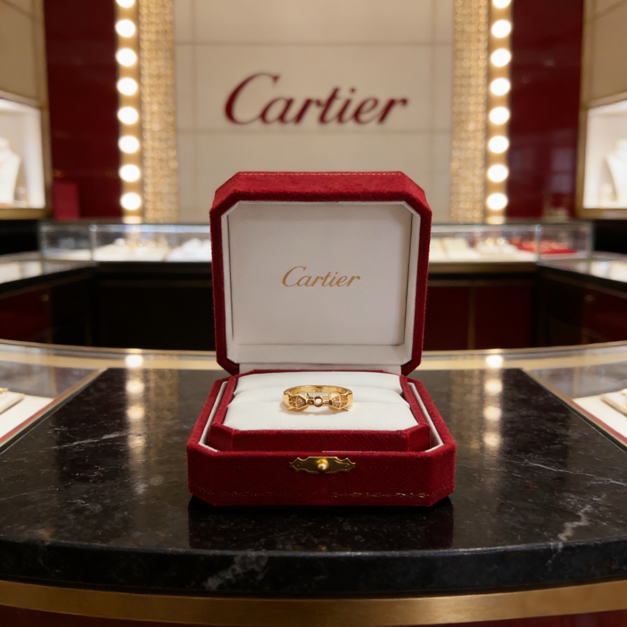 Cartier 卡地亚镶钻戒指 高端定制版本 镶嵌钻工艺 V金材质 而 风格 用凌厉线条重构爱情美学 打破常规