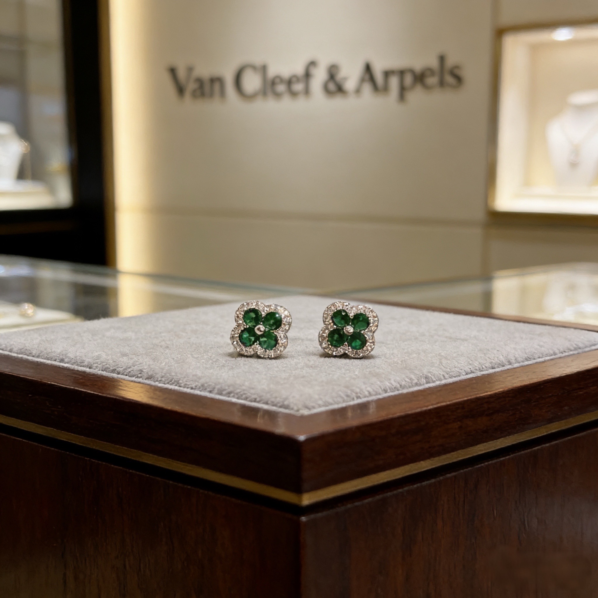 NO:763098,[Seiko original] VCA four-leaf clover Van Cleef Earrings, a classic, the same style as the official website, fashionable and trendy, using multi-layered metal carving design to make the petals more three-dimensional, inlaid with diamond technology, showing the feminine temperament, four-leaf clover lucky pattern, symbolizing luck and happiness, unique and romantic, integrating simple and harmonious lines and materials, polished and polished, showing nobility and elegance, fine jewelry19860909〔精工原版〕VCA四叶草梵克雅耳钉,经典之作 官网同款 时尚潮流 采用多层次金属雕刻设计 使花瓣更立体 镶嵌满钻工艺 尽显女性柔美气质 四叶草幸运图案 象征幸运和幸福 独特又浪漫将简单和谐的线条与材质相融合 经过抛光和打磨 彰显高贵优雅,饰品精品,Jewelry