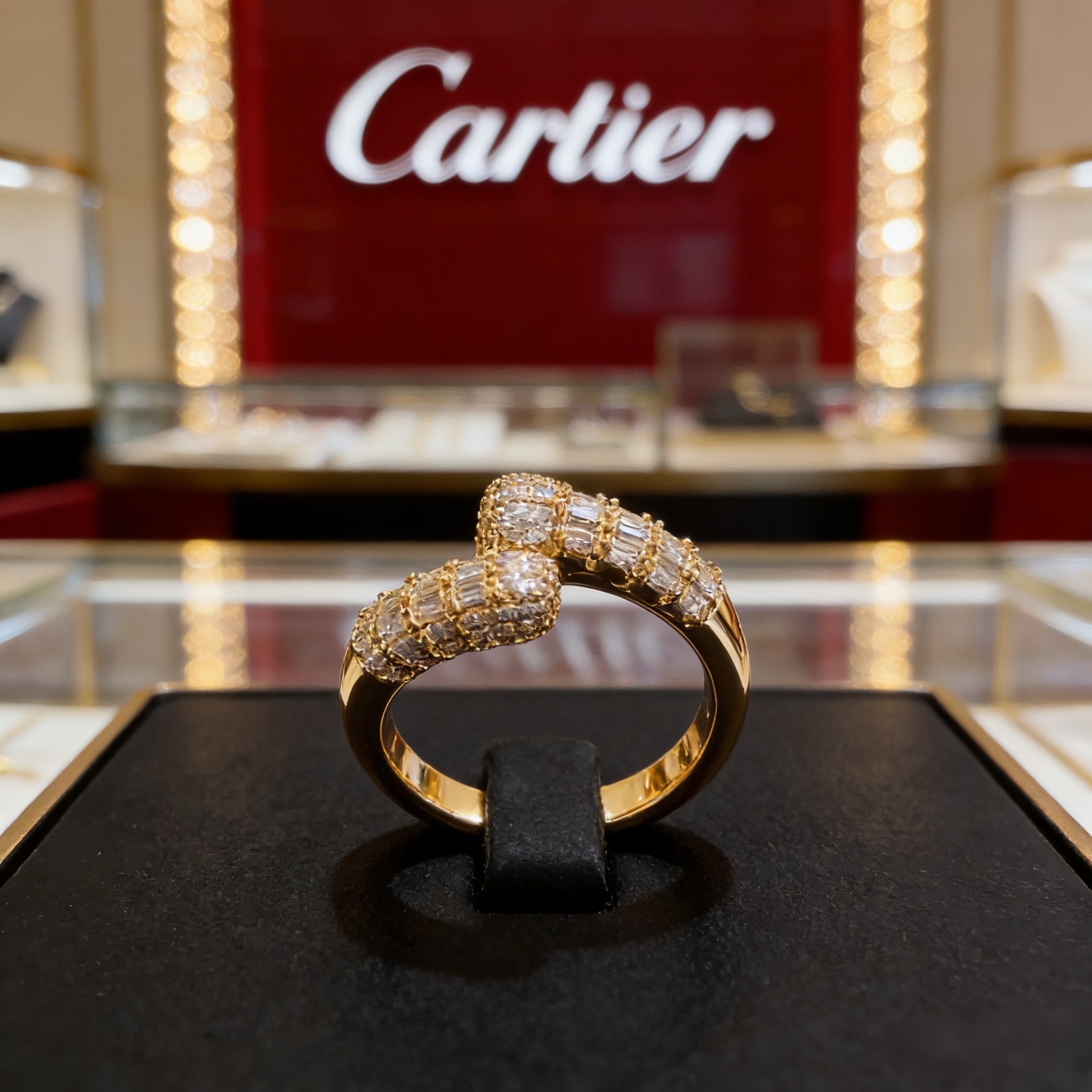 Cartier 卡地亚镶钻钉子戒指 高端定制版本 镶嵌钻工艺 V金材质 而 风格 用凌厉线条重构爱情美学 打破常规
