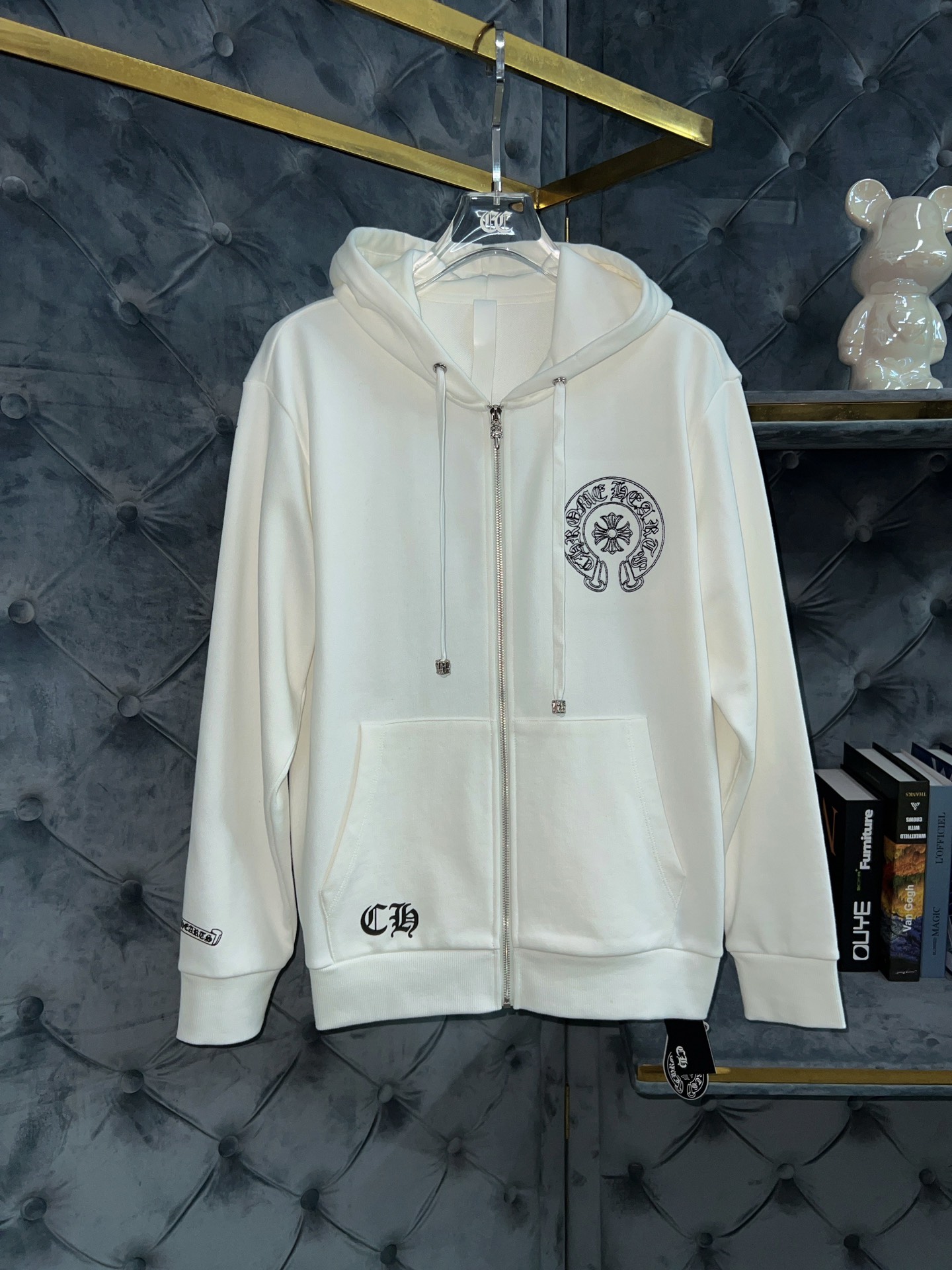 Online China
 Chrome Hearts Clothing Coats & Jackets Black White Unisex Cotton Fall/Winter Collection Fashion