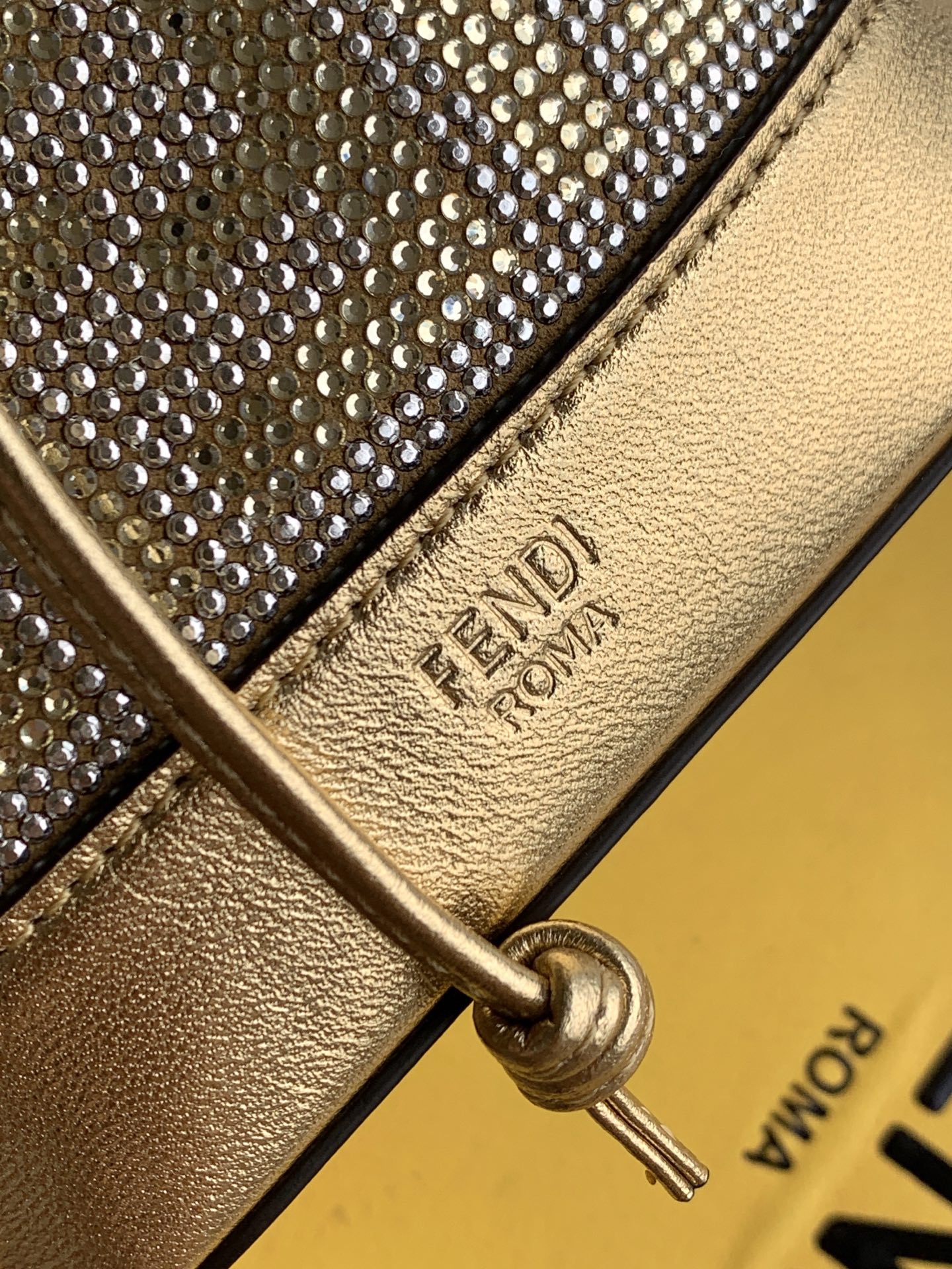 fendi mon tresor crystal mini bucket bag