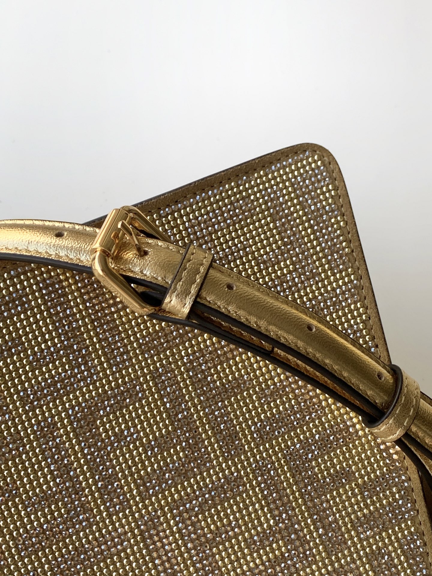 fendi peekaboo iseeu small gold crystal bag